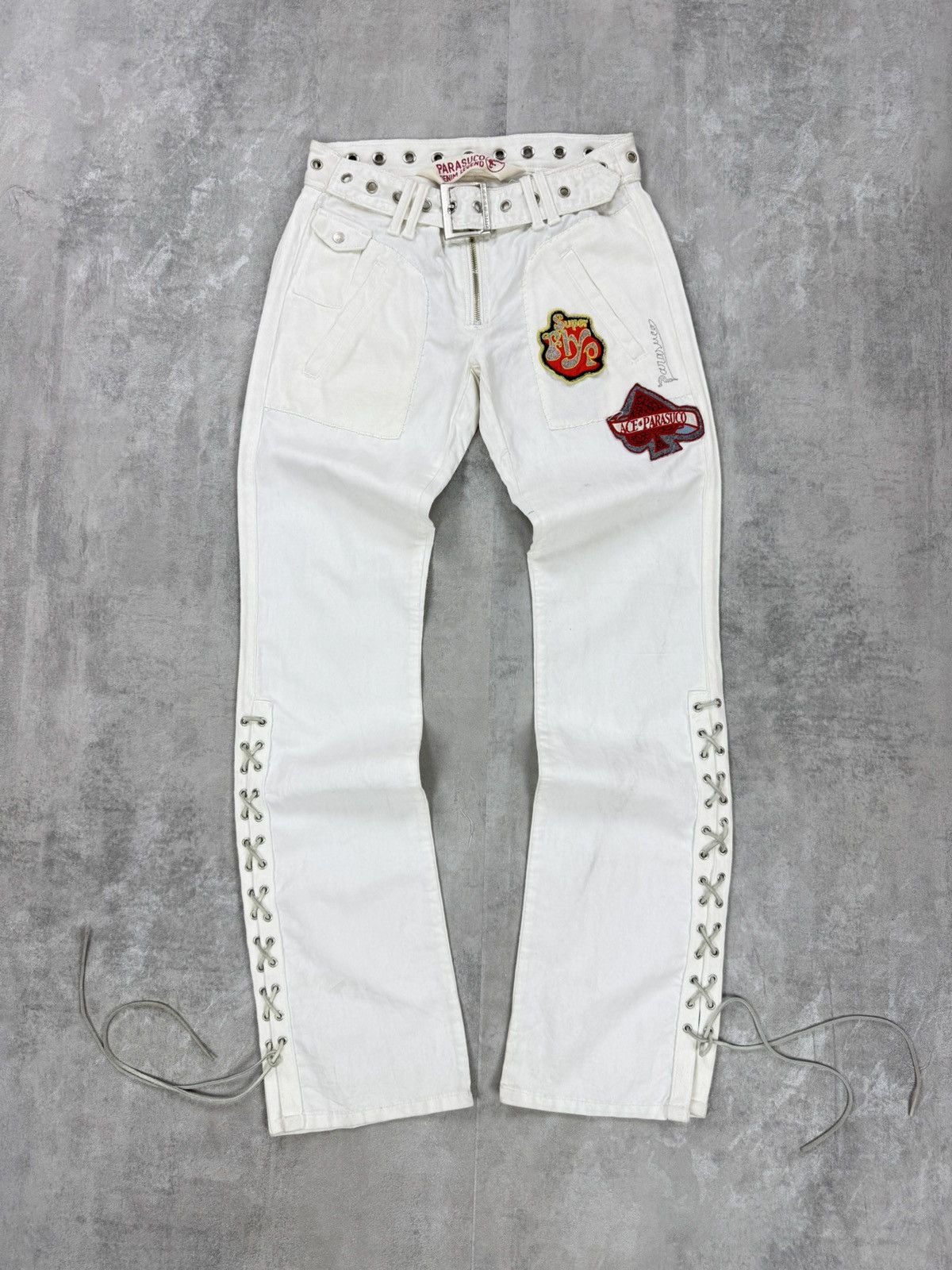 Parasuco PARASUCO Cotton Linen Denim Legend White Pants Avant Size 27" / US 4 / IT 40 - 1 Thumbnail