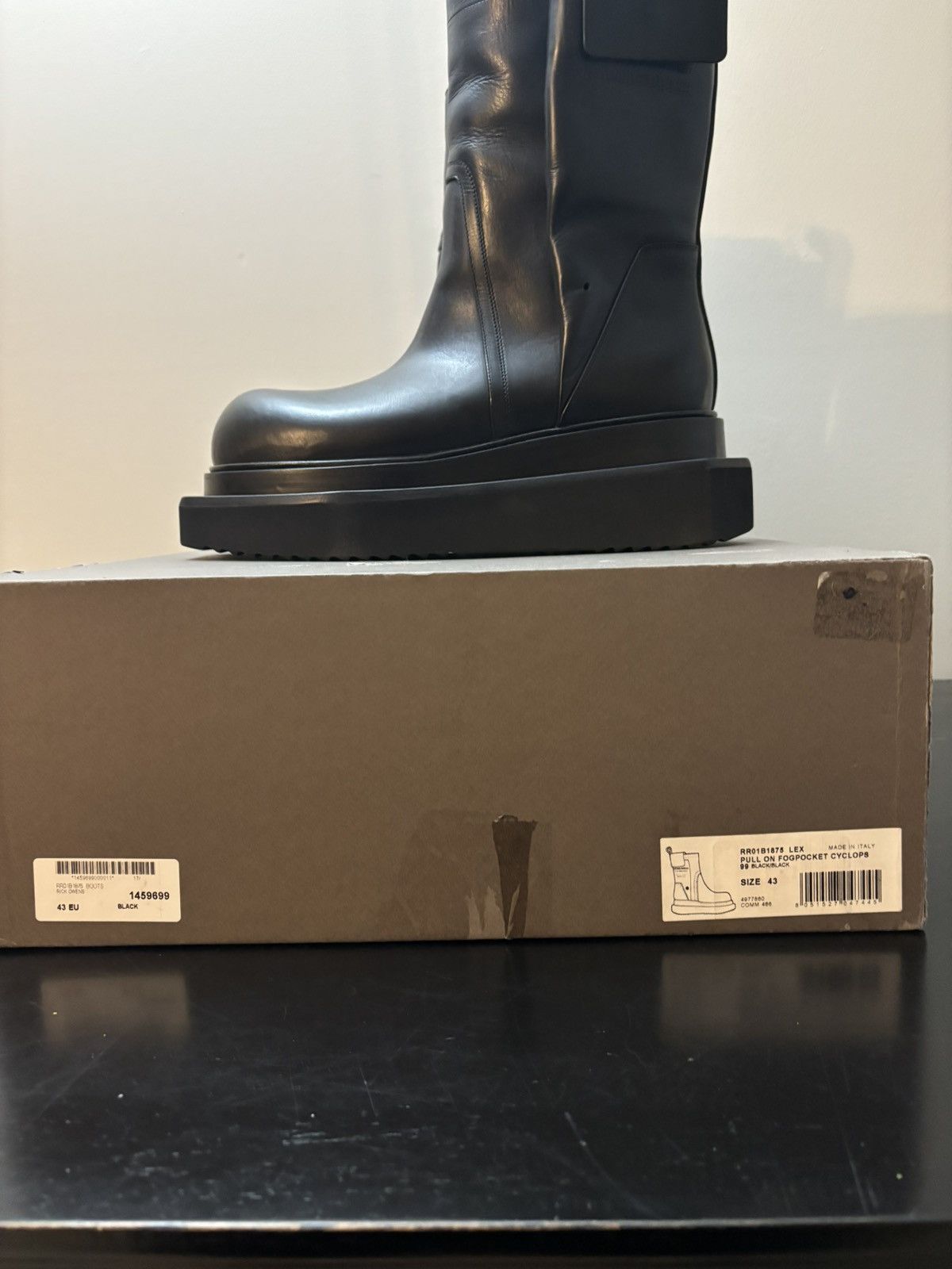 Rick Owens Rick Owens Cyclops Fogpocket Leather Boots Size US 10 / EU 43 - 13 Thumbnail