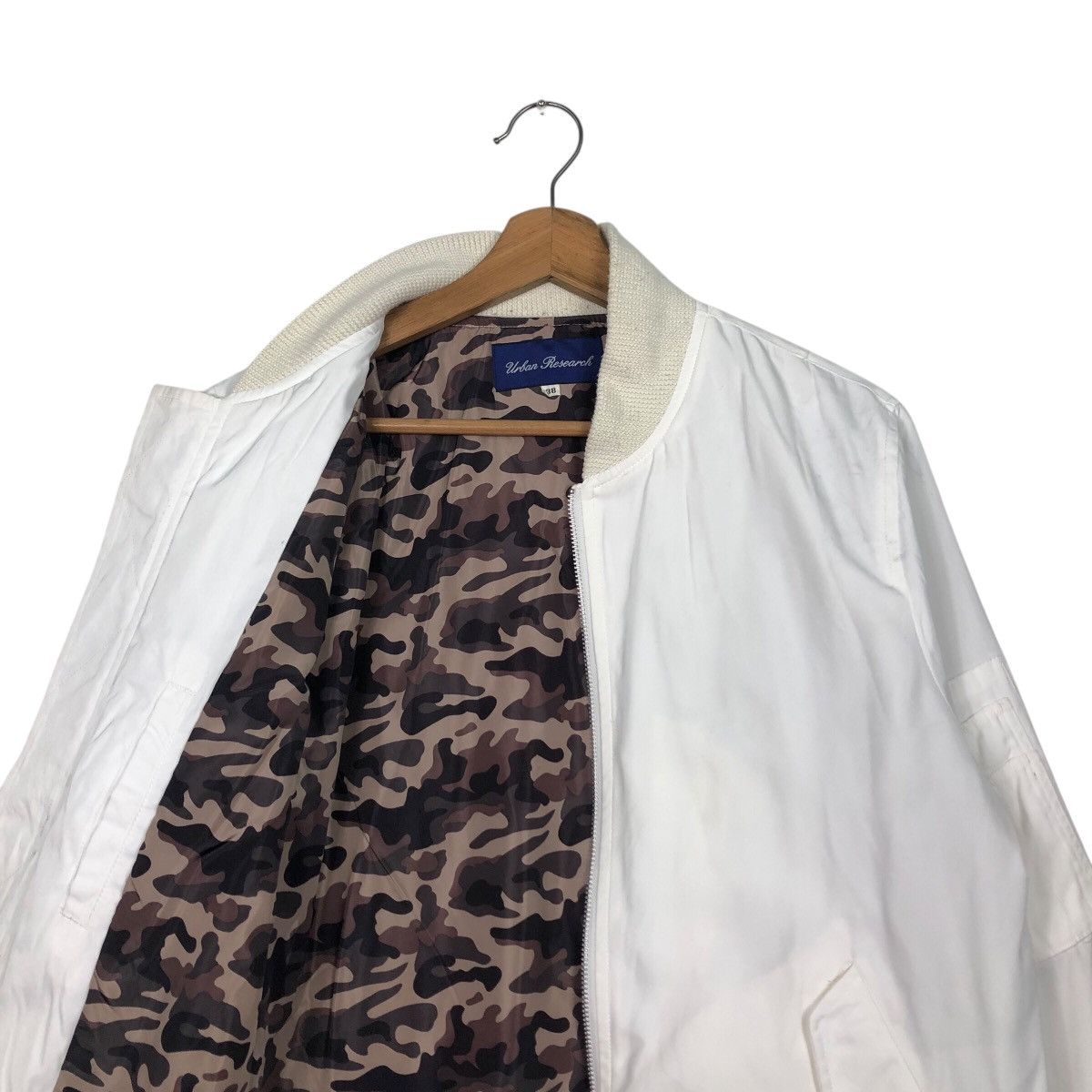 Japanese Brand 📌Rich White Vtg Bomber Jacket Urban Research Issey Miyake Size US M / EU 48-50 / 2 - 13 Thumbnail