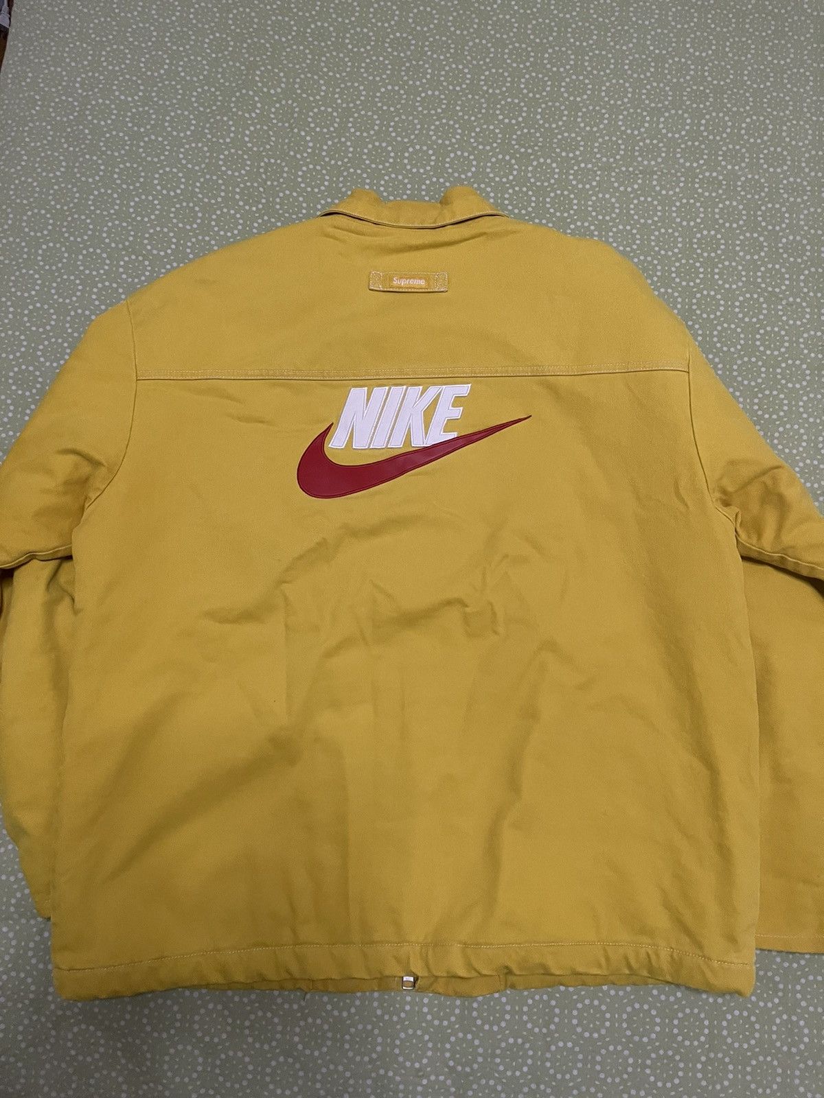 Supreme nike double zip Quilted Work jacket mustard