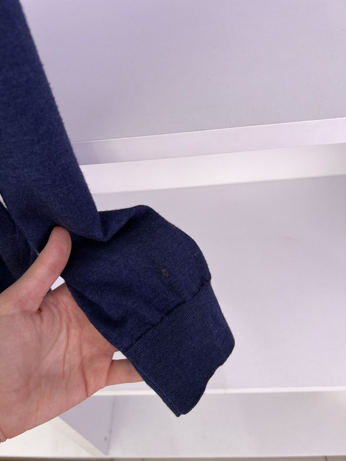 Canali × Designer × Vintage Vintage Canali Wool Navy Jumper Size US L / EU 52-54 / 3 - 9 Thumbnail