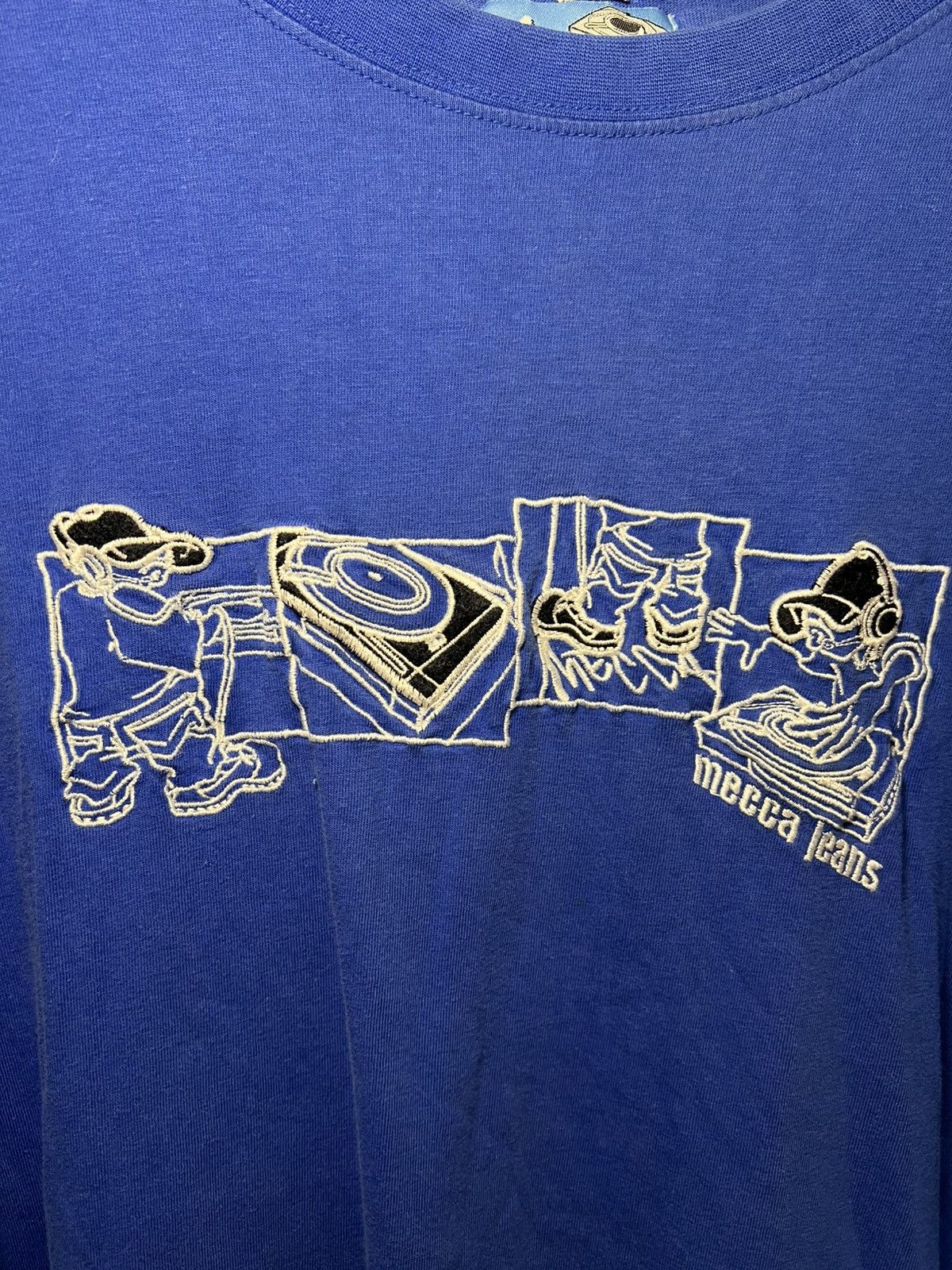 Mecca Vintage Mecca Jeans dj set embroidery baggy t-shirt Size US XL / EU 56 / 4 - 4 Thumbnail