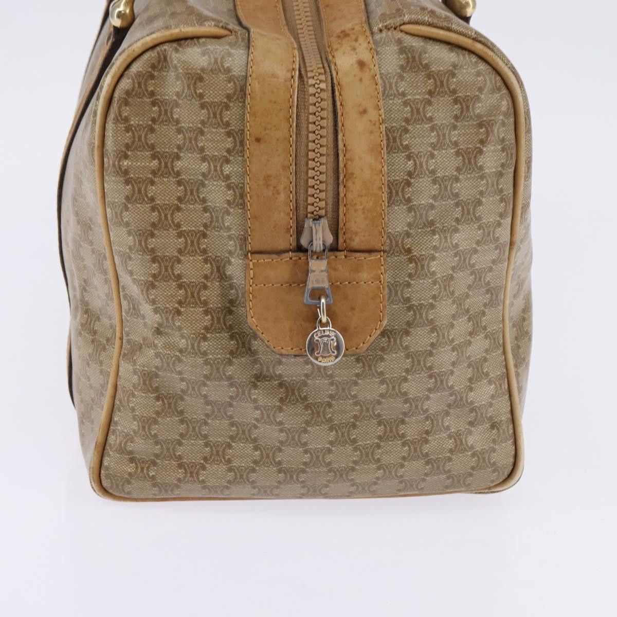 Celine CELINE Macadam Canvas Boston Bag Pvc Beige Gold Size ONE SIZE - 4 Thumbnail