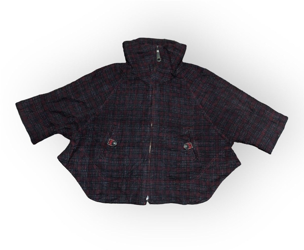 Designer Pride Cape Jacket Red Tartan Size M / US 6-8 / IT 42-44 - 2 Thumbnail
