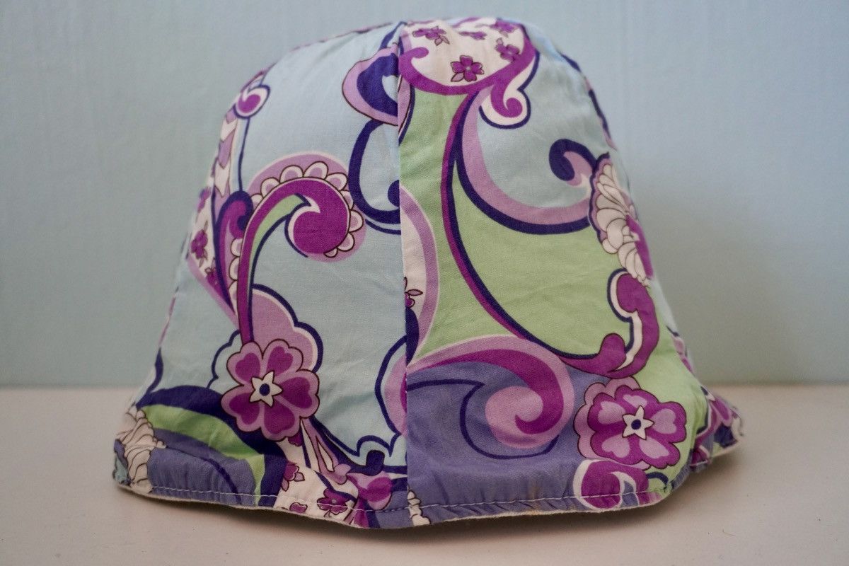 Vintage Vintage bucket hat floral motif reversible summer hat Size ONE SIZE - 1 Thumbnail