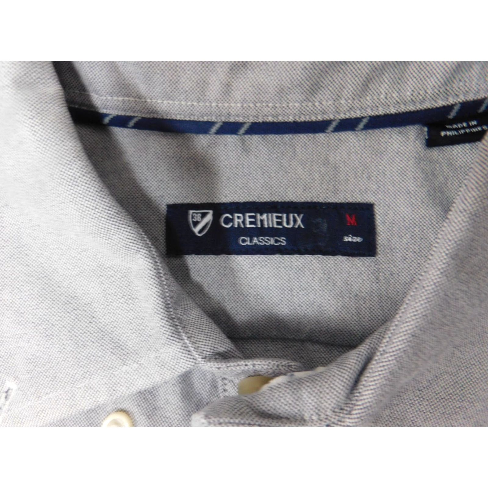 Cremieux Cremieux Mens Shirt M Gray Button-Up Collared Long Sleeve Knit Cotton Classic Signature Collection Regular Size US M / EU 48-50 / 2 - 5 Thumbnail