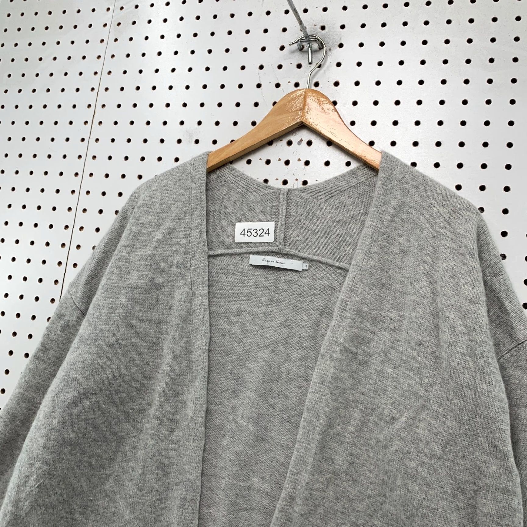 Vintage Harper Lane Wool Cashmere Cardigan Sweater Womens M Gray Open Cozy Soft cardigan Size M / US 6-8 / IT 42-44 - 4 Thumbnail
