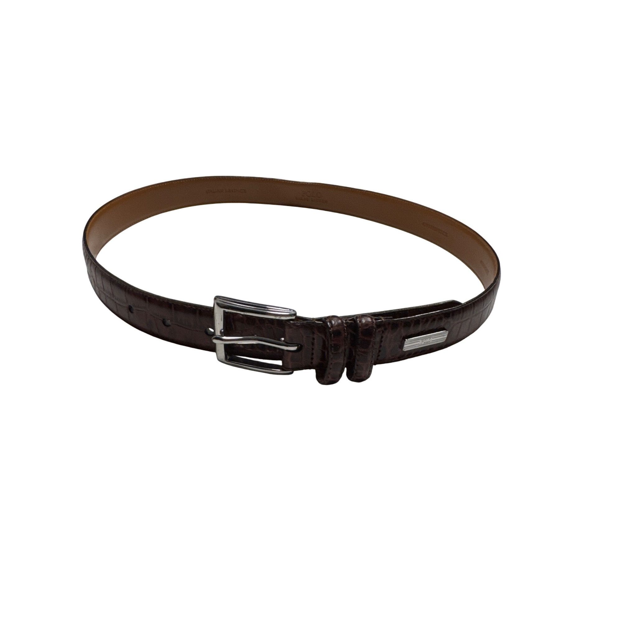 Polo Ralph Lauren Polo Ralph Lauren Brown Italian Leather Dress Belt Unisex Si Size ONE SIZE - 1 Thumbnail
