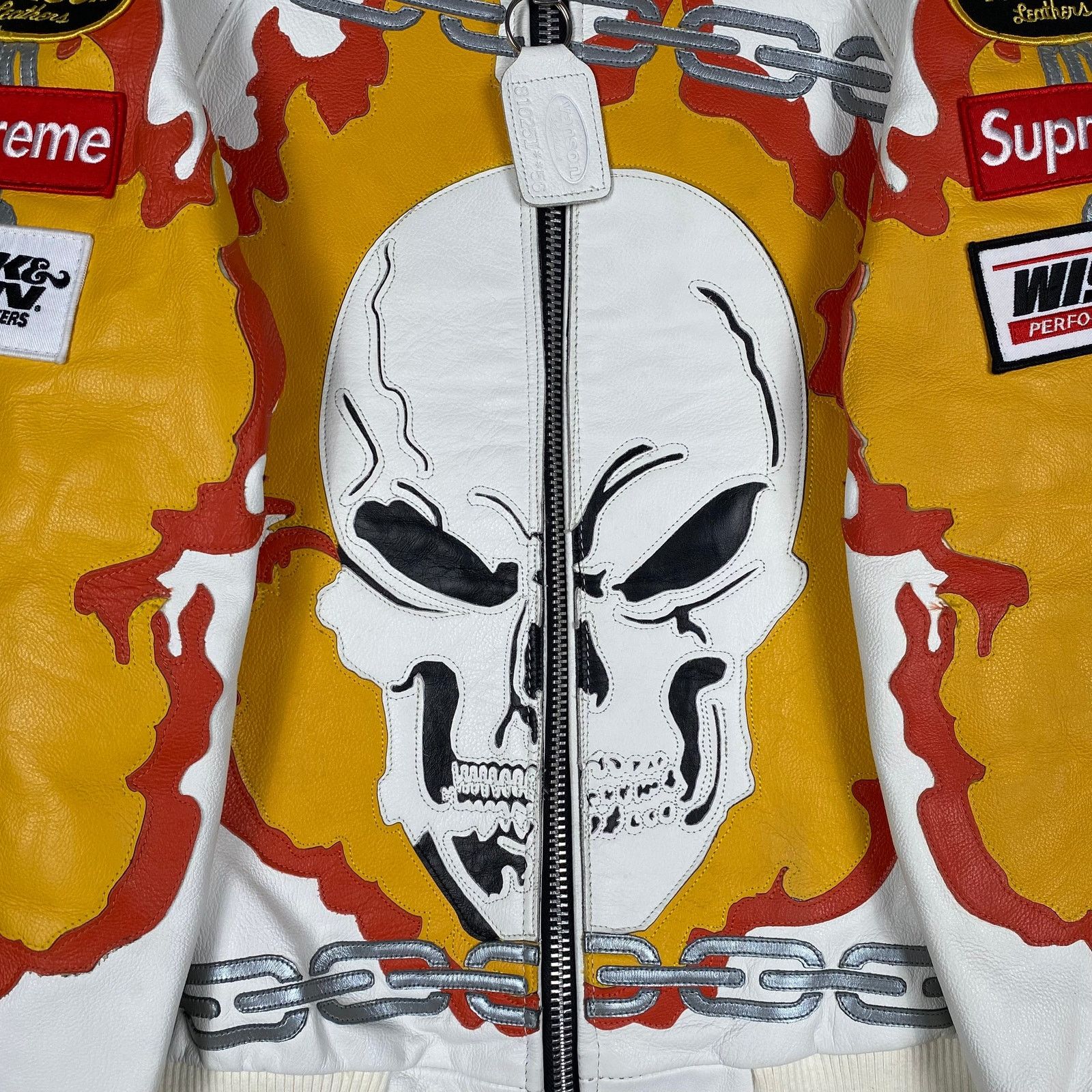 Supreme 2019 Supreme Vanson Leather Ghost Rider Jacket Size US S / EU 44-46 / 1 - 13 Thumbnail