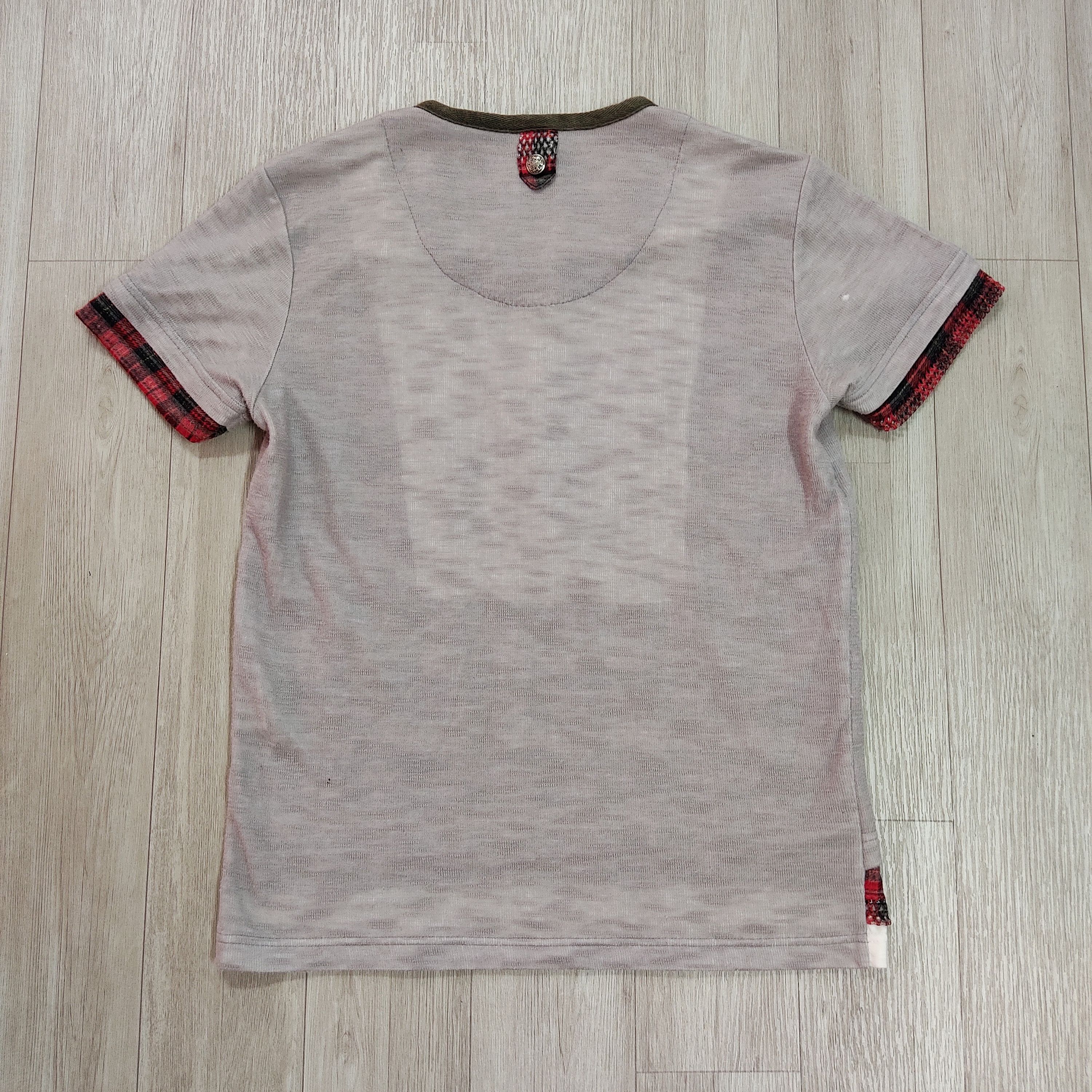 Japanese Brand BreathMINT Number(N)ine Aesthetic Grunge Plaid Layered Tee Size US S / EU 44-46 / 1 - 7 Thumbnail