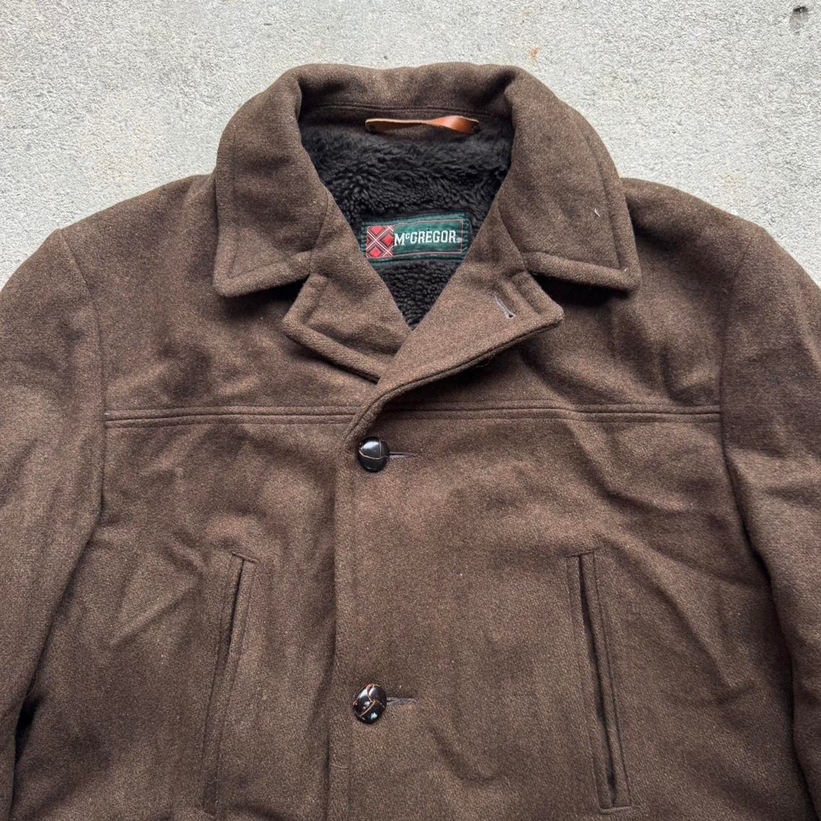 McGregor 70s McGregor Pile Lined Heavy Wool Coat with Detachable Hood Size US L / EU 52-54 / 3 - 2 Thumbnail