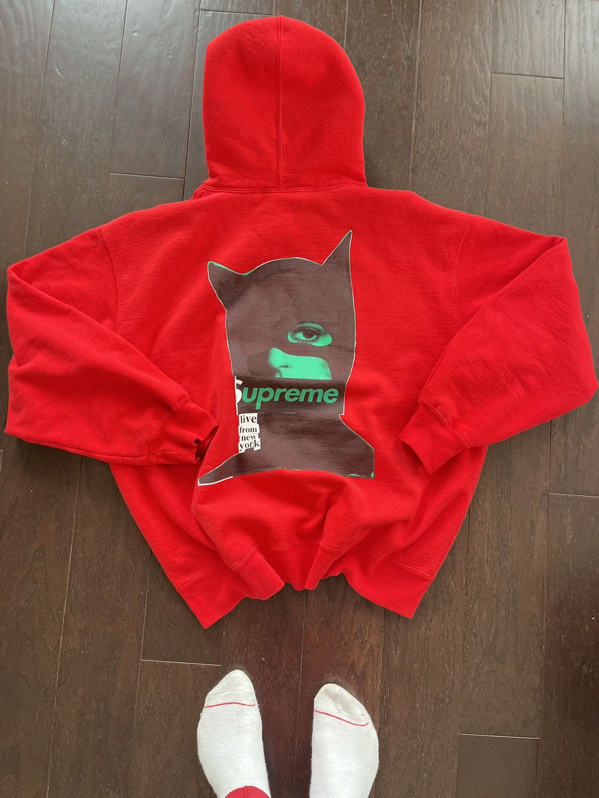 Supreme Supreme Cat Women Box Logo Hoodie XL Red Size US XL / EU 56 / 4 - 1 Thumbnail