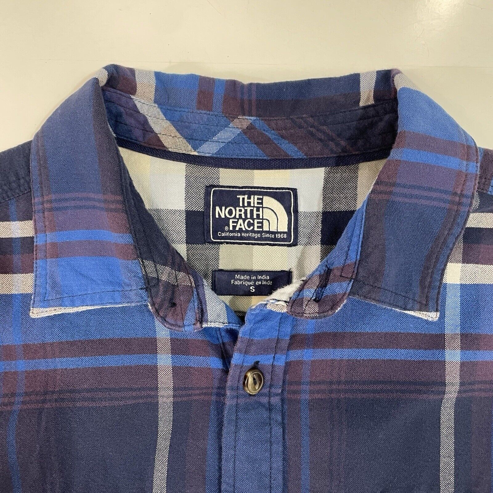 The North Face The North Face Plaid Flannel Shirt Men's Blue Gray Cotton S Size US S / EU 44-46 / 1 - 2 Thumbnail