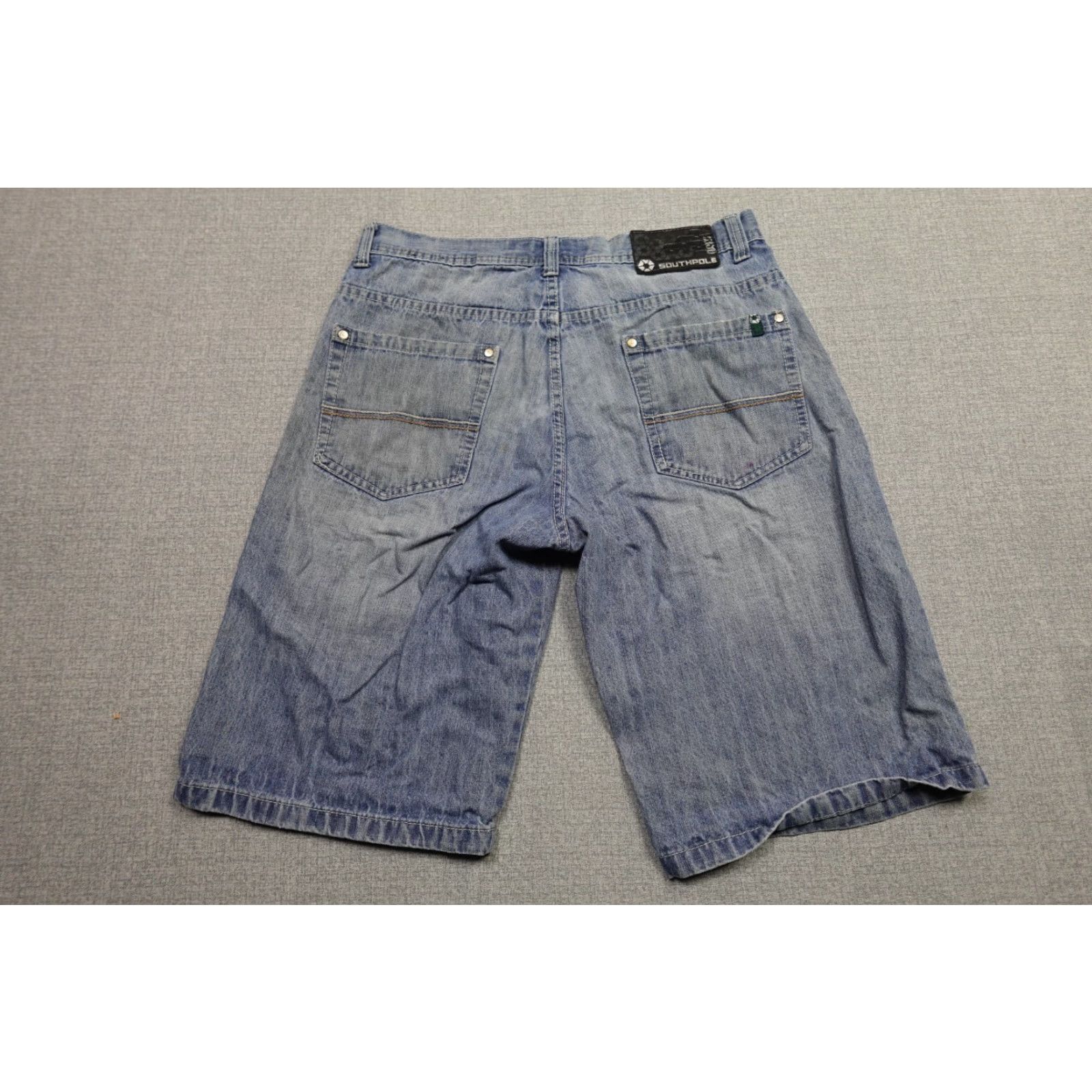Southpole VINTAGE Southpole Mens Shorts 34 Blue Baggy Loose Fit Hip Hop Skater Retro Denim Size US 34 / EU 50 - 6 Thumbnail