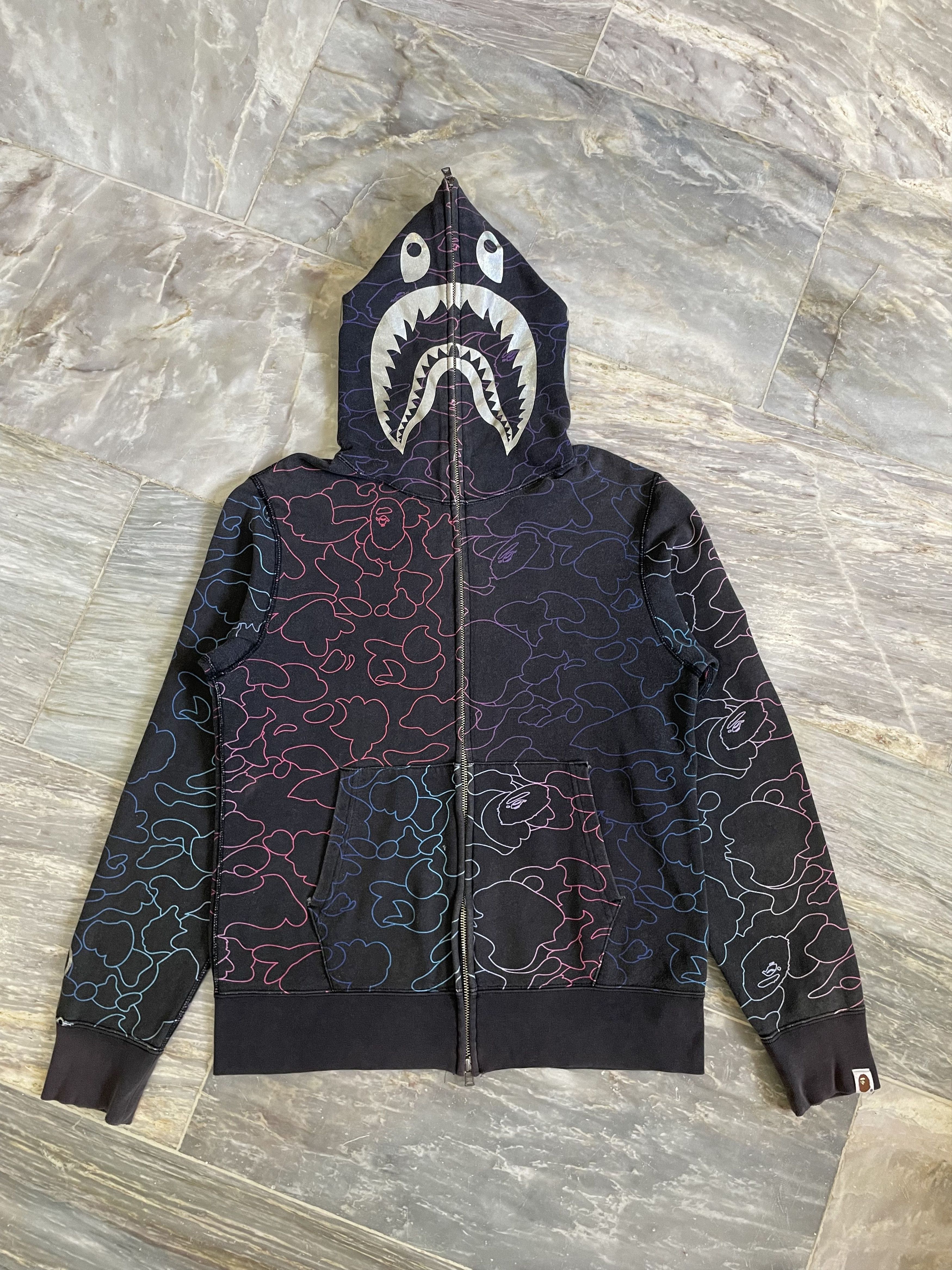 Bape × MCM Bape x MCM Monogram Shark Hoodie | Grailed