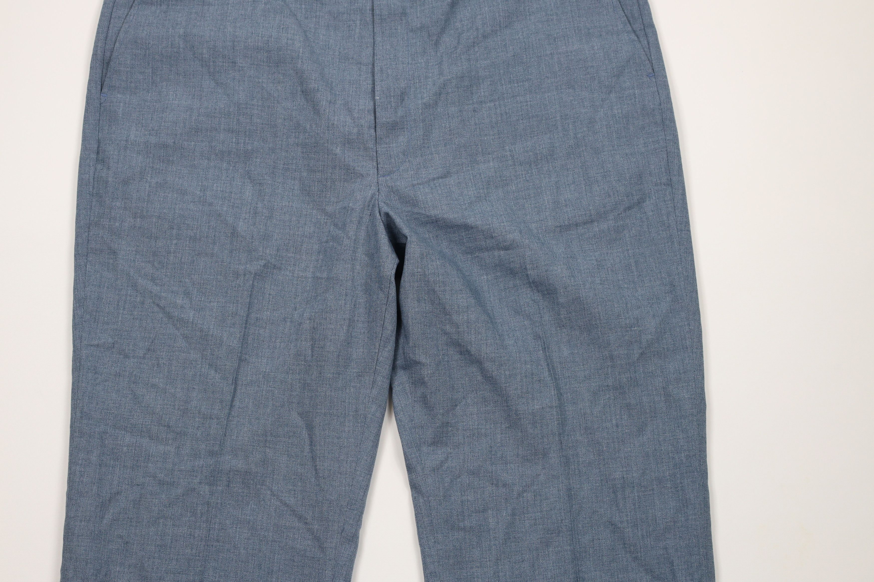 Vintage Vintage 70s Streetwear Knit Wide Leg Chino Pants Blue Size US 38 / EU 54 - 3 Thumbnail