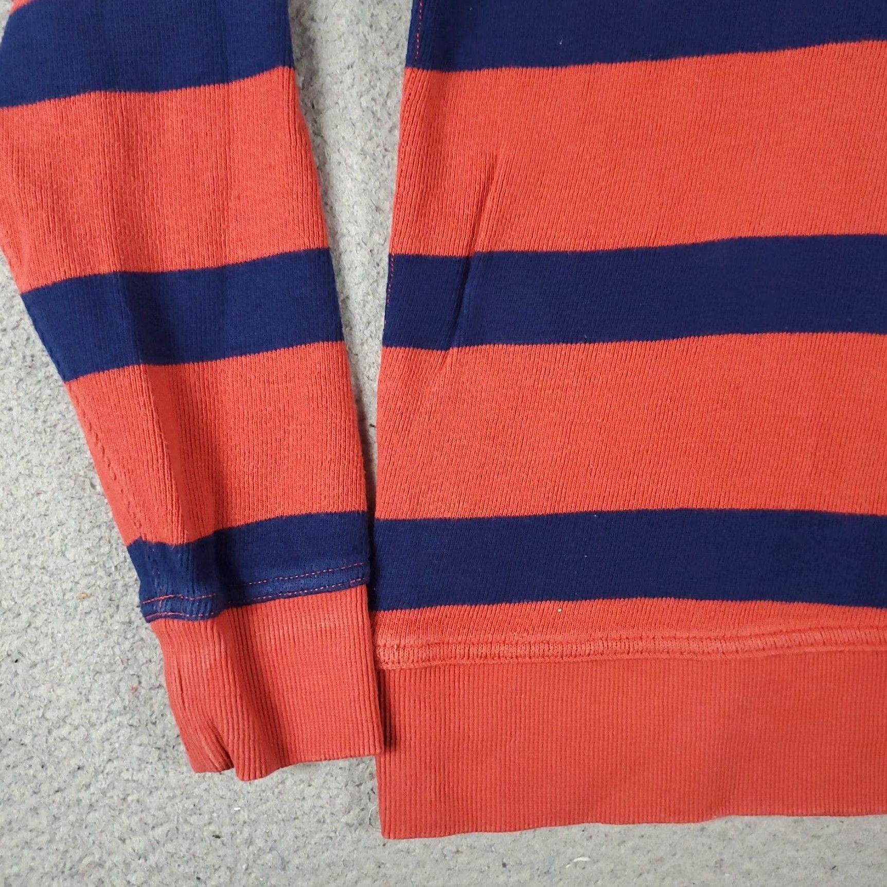 Tommy Hilfiger VINTAGE Tommy Hilfiger Women's Sweater XS Blue Striped Pullover Knit Long Sleeve Mock Neck Casual Fashion Size XS / US 0-2 / IT 36-38 - 4 Thumbnail