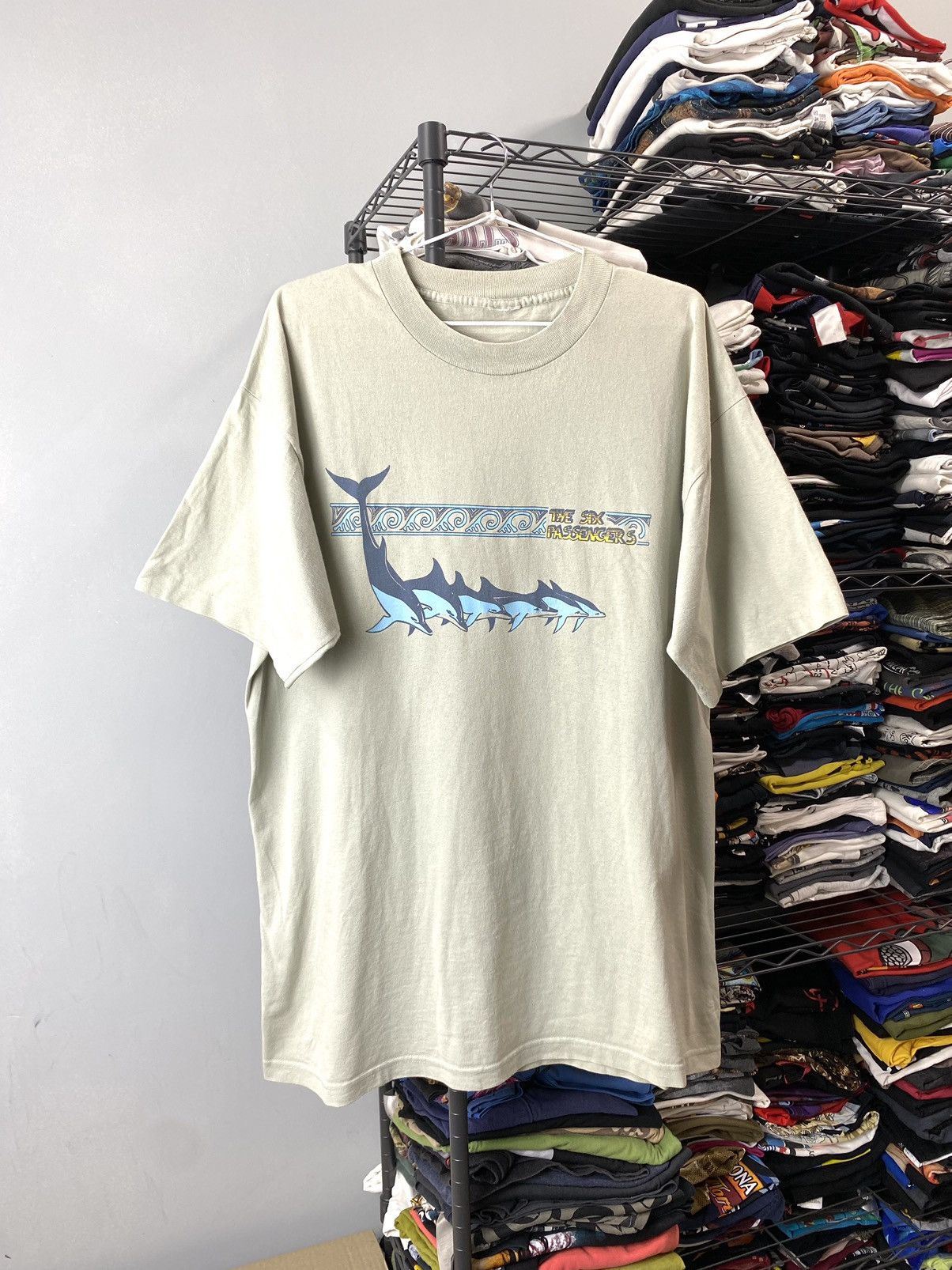 Vintage Vintage 1990’s The Six Passengers Surf Style T Shirt Stussy Size US XL / EU 56 / 4 - 1 Thumbnail