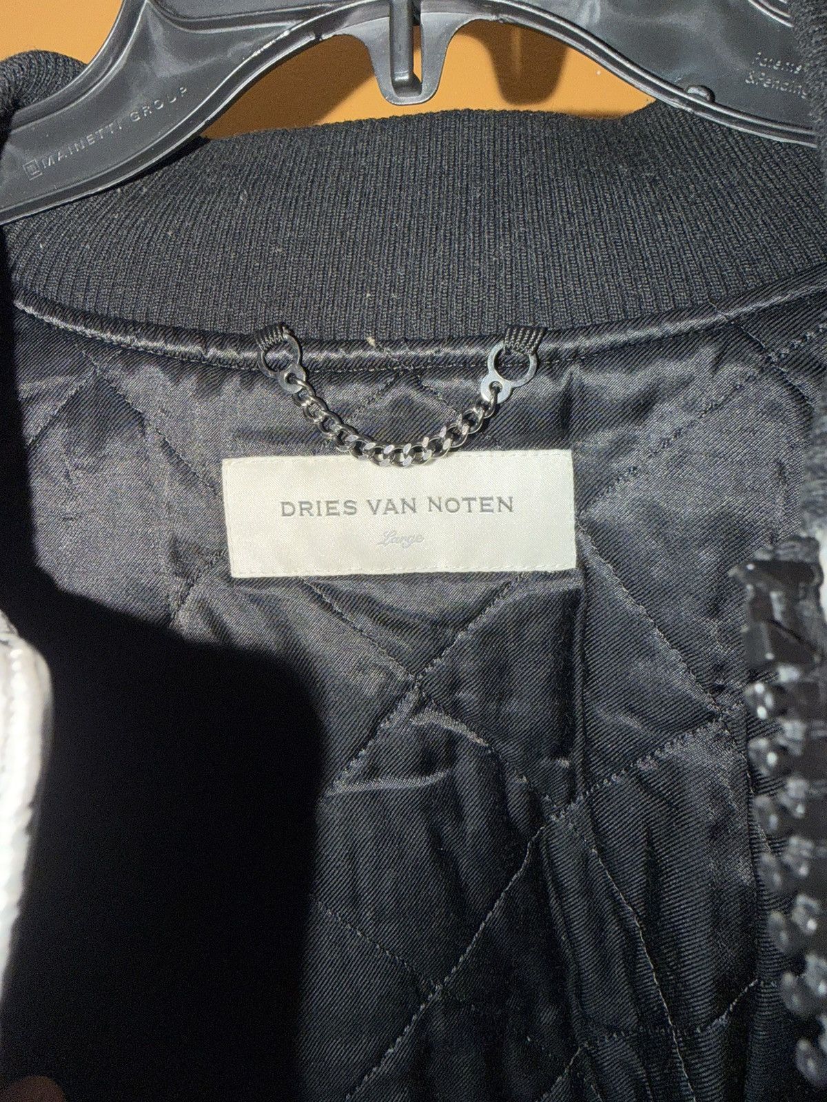 Dries Van Noten GRAIL Dries van noten Silver Metallic Backzip Bomber Jacket Size US L / EU 52-54 / 3 - 2 Thumbnail