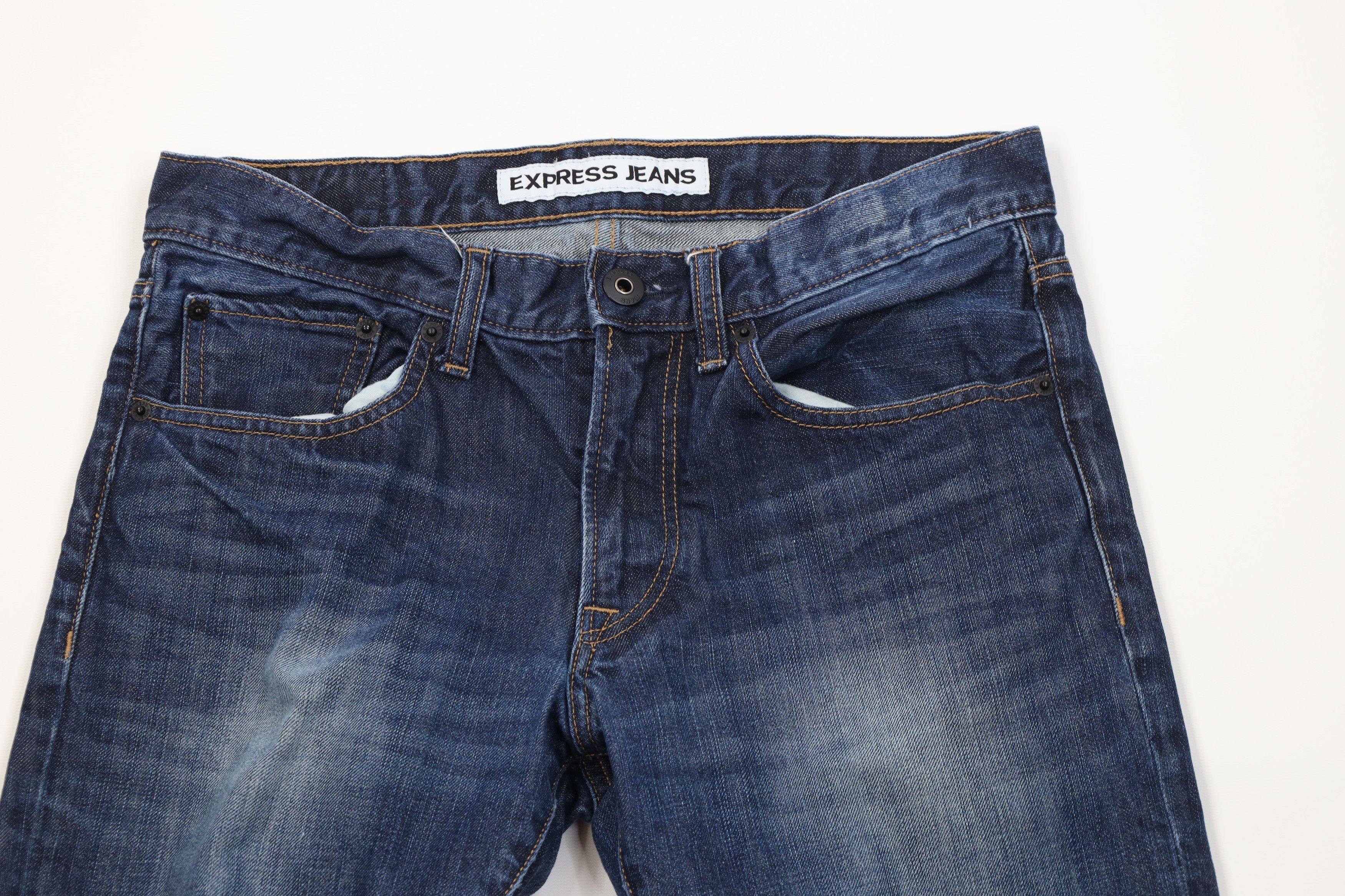 Express Express Rocco Slim Fit Boot Cut Denim Jeans Blue Cotton Size US 30 / EU 46 - 2 Thumbnail