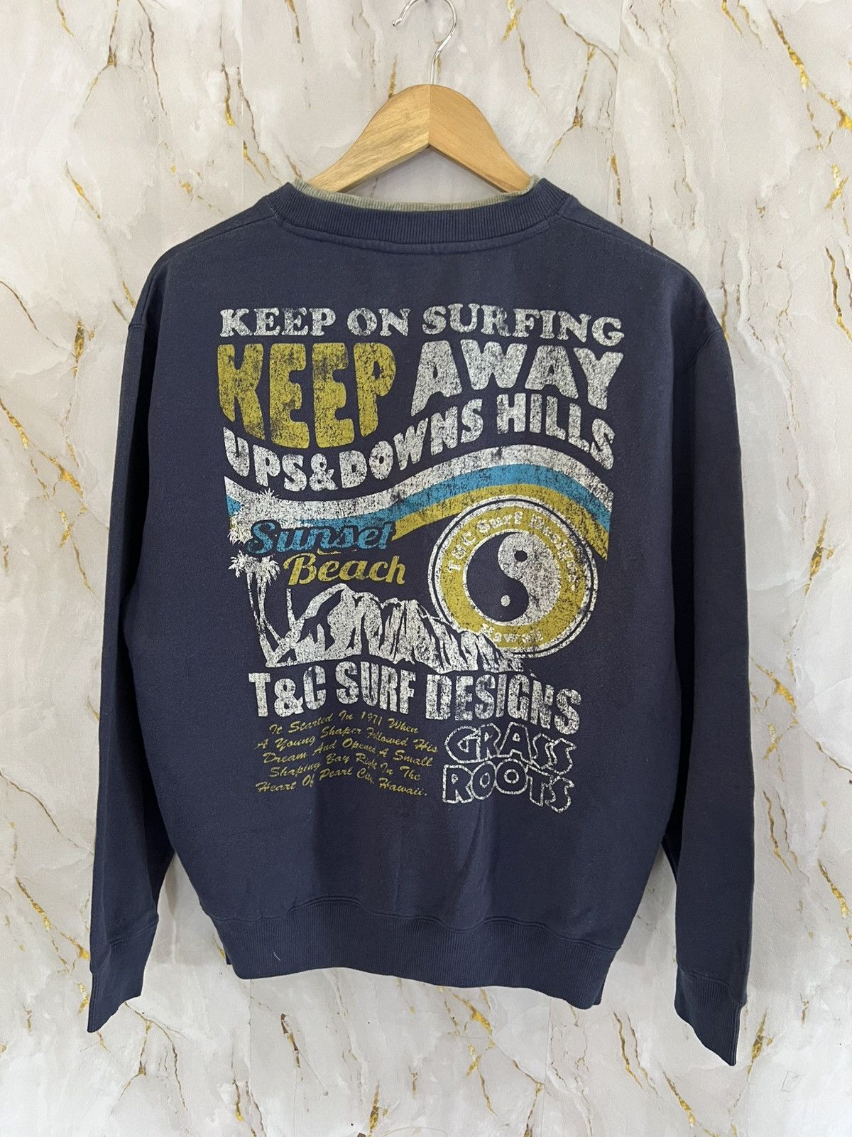 Vintage SUNSET BEACH HAWAII SWEATSHIRT Size US M / EU 48-50 / 2 - 2 Thumbnail