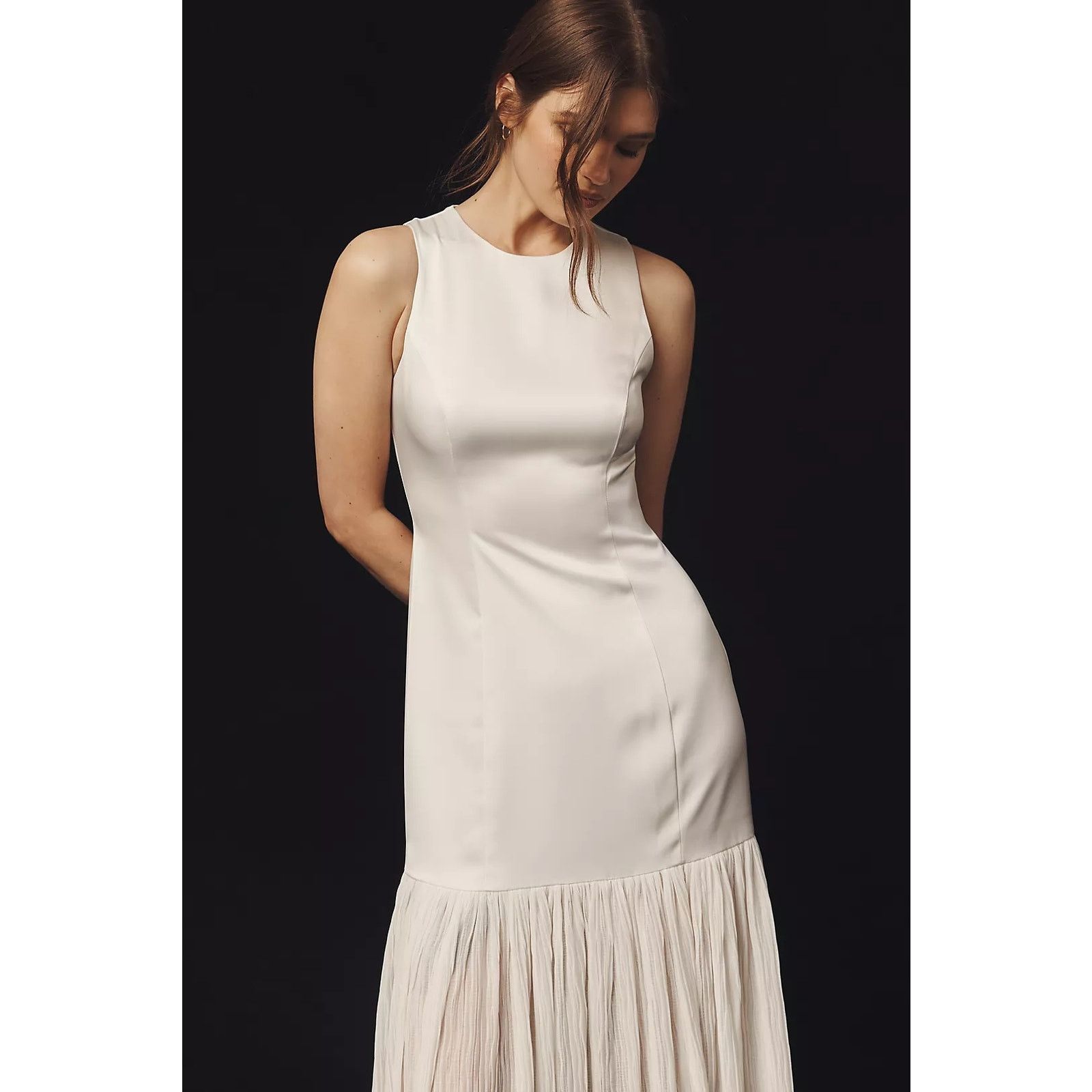 Anthropologie New ALIGNE Zane Sleeveless Sheer Skirt Maxi Dress $275 SZ 10 Size L / US 10 / IT 46 - 3 Thumbnail