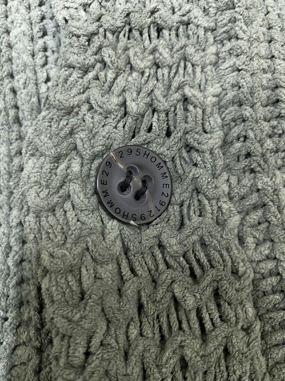 Japanese Brand 291295 Homme Cardigan Cable Knit Sweater (C3) Size US M / EU 48-50 / 2 - 6 Thumbnail
