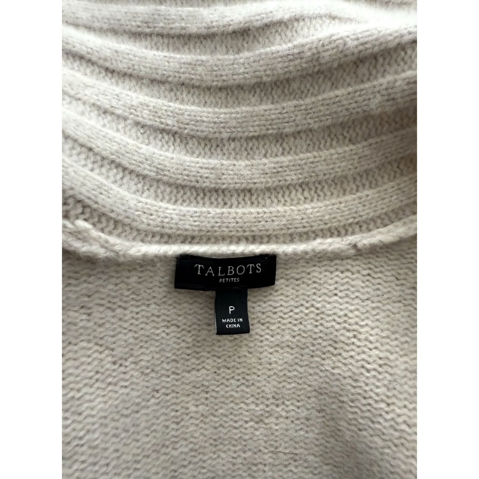 Talbots Talbots Petites Cream Wool Blend Cardigan Classic Small Preppy Classy Open Size S / US 4 / IT 40 - 3 Thumbnail