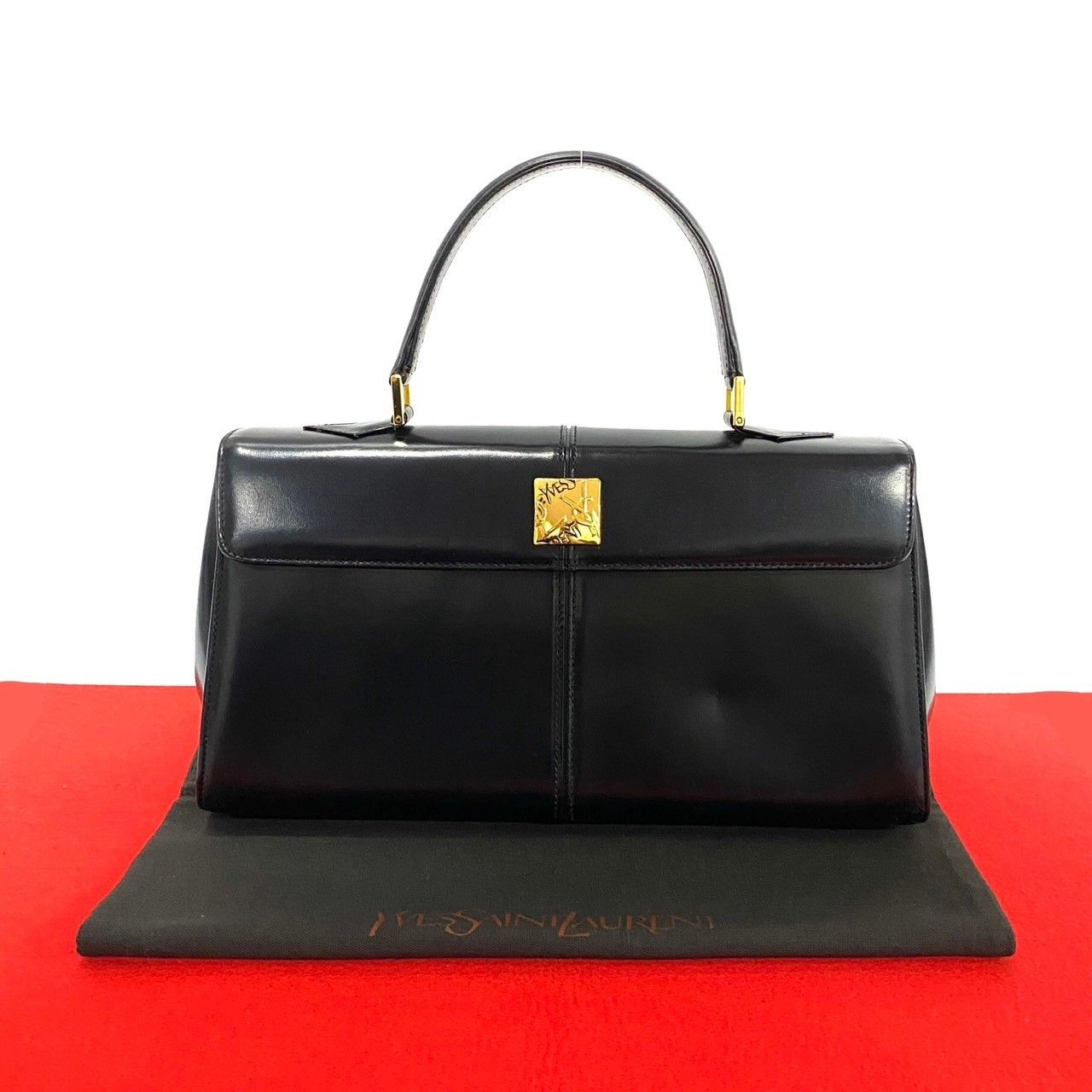 Yves Saint Laurent Yves Saint Laurent Yves Saint Laurent YSL Logo Calf Leather Handbag Leather Handbag Size ONE SIZE - 1 Thumbnail