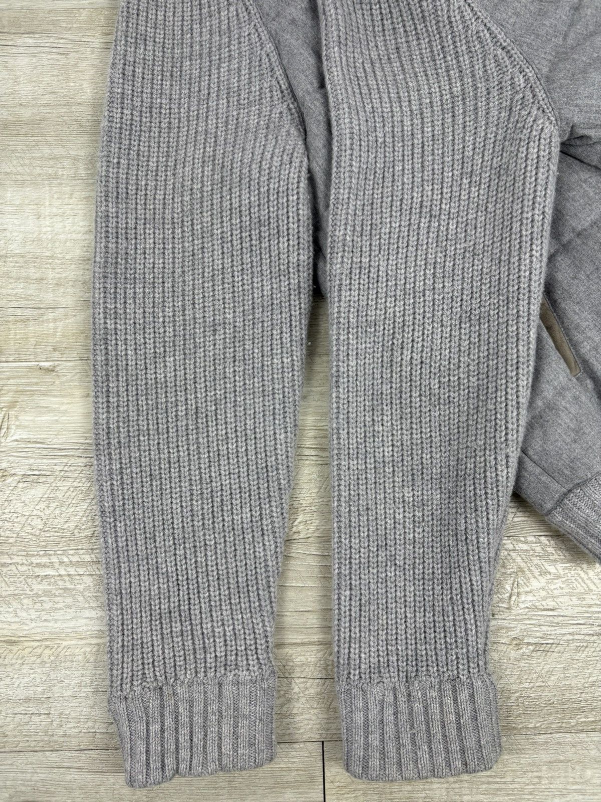 Gran Sasso Rare Sartorial Gran Sasso Knit Wool-Cashmere Down Jacket Full-Zip Cardigan Bomber Size US XL / EU 56 / 4 - 11 Thumbnail