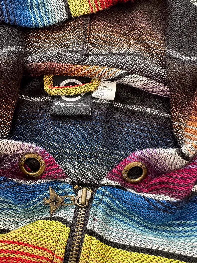LRG LRG Colorful Striped Knit Zip-Up Hoodie Size US M / EU 48-50 / 2 - 4 Thumbnail