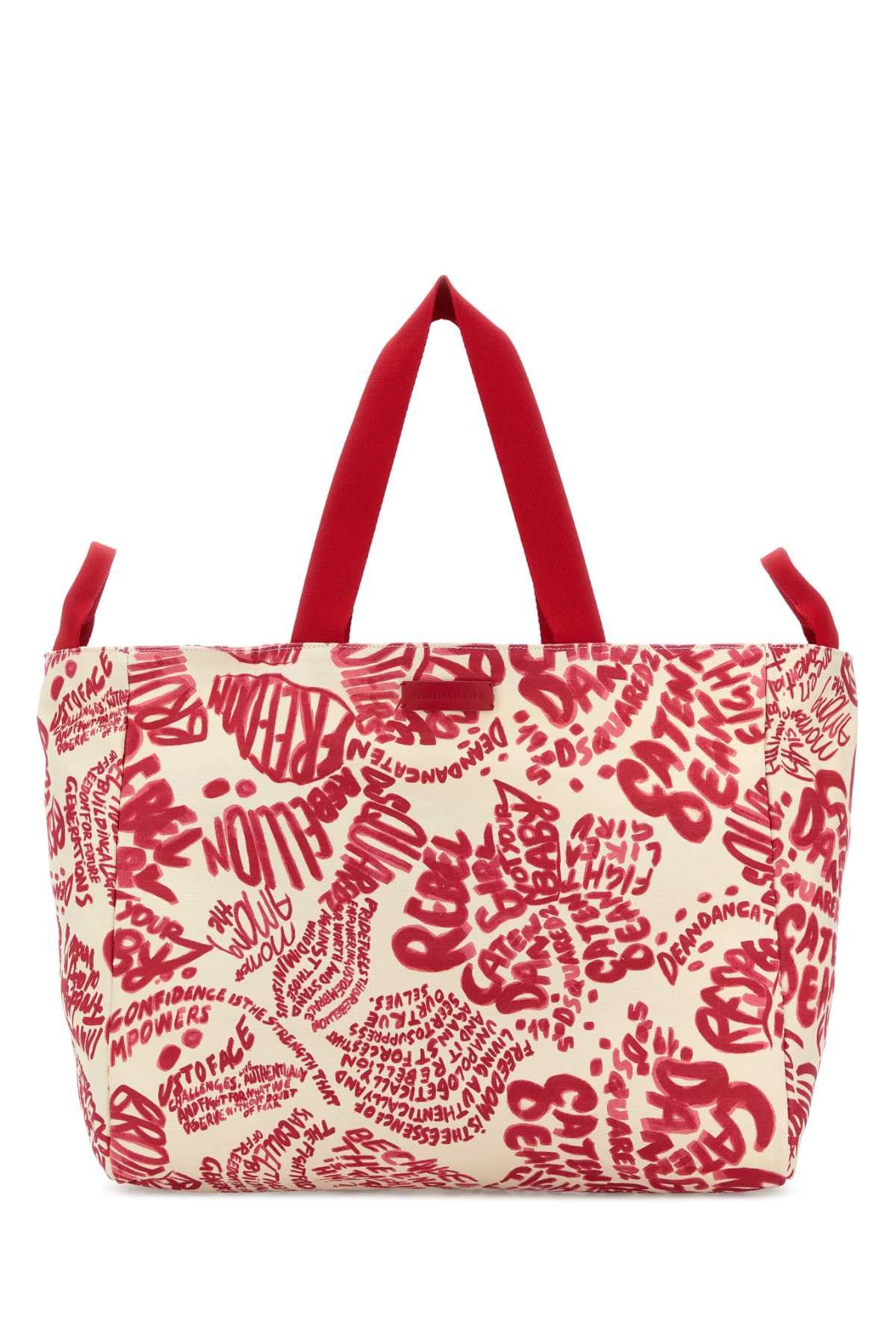 Dsquared2 Printed Canvas Shopping Bag Size ONE SIZE - 1 Thumbnail