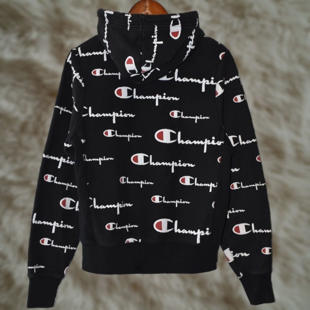 Champion Champion Hoodie Black Small Long Sleeve Reverse Weave All Over Print Size US S / EU 44-46 / 1 - 1 Thumbnail