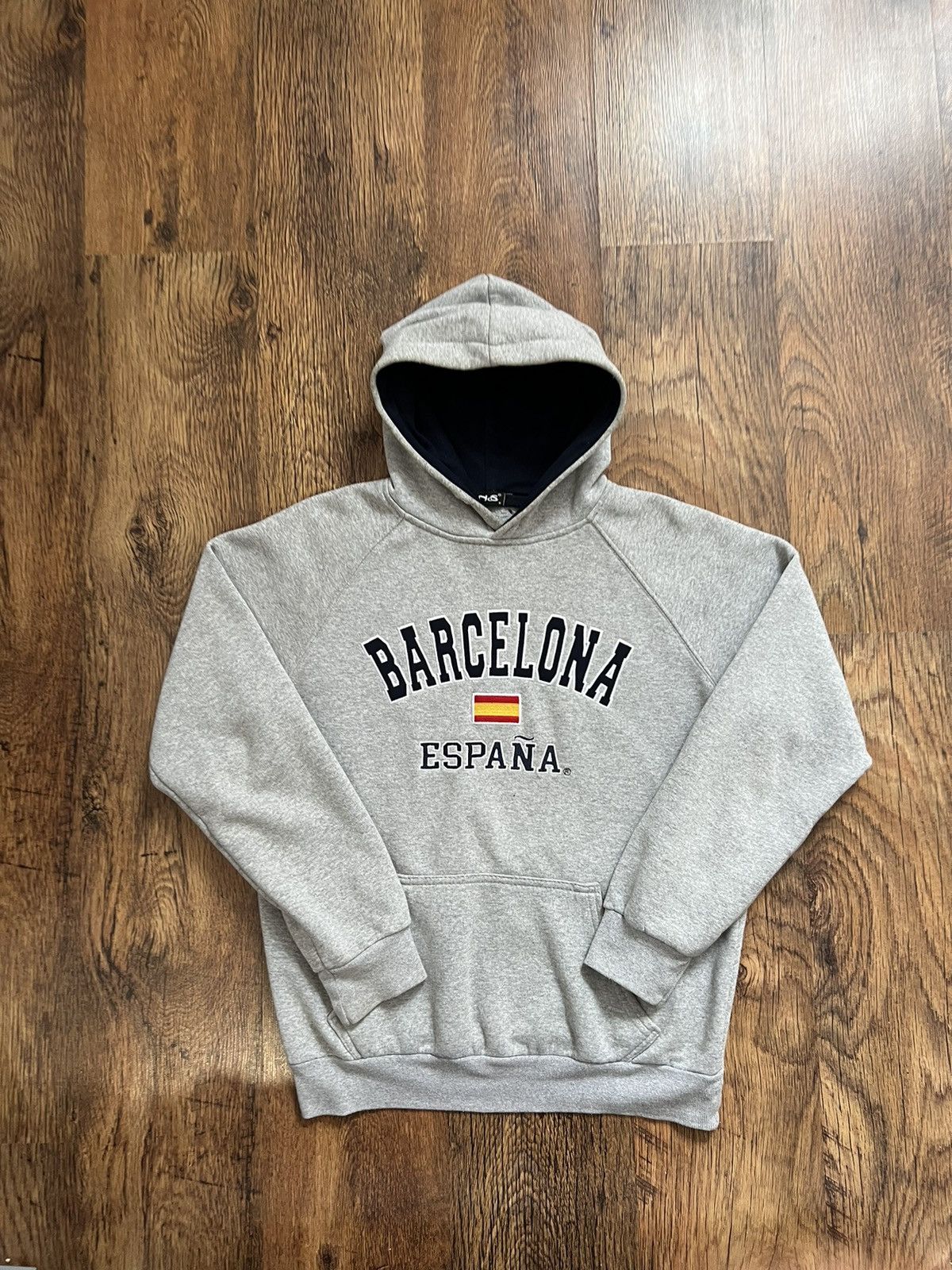Vintage Barcelona hoodie vintage sweatshirt retro 90s y2k grey Size US M / EU 48-50 / 2 - 4 Thumbnail
