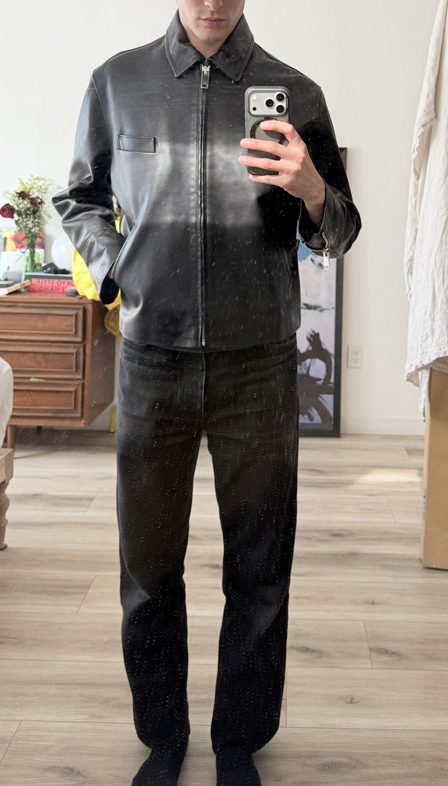 Second/Layer Second/Layer Black Leather “Rider” Mechanic Moto Jacket - M Size US M / EU 48-50 / 2 - 3 Thumbnail