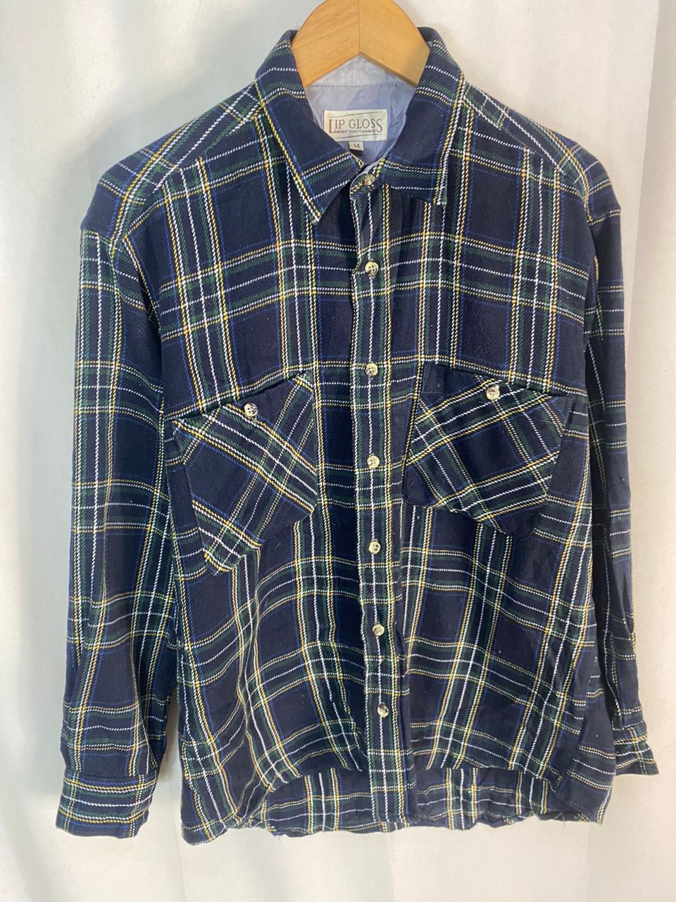 Flannel × Japanese Brand × Vintage Vintage Lip gloss wool flannel button up shirt Size US L / EU 52-54 / 3 - 3 Thumbnail