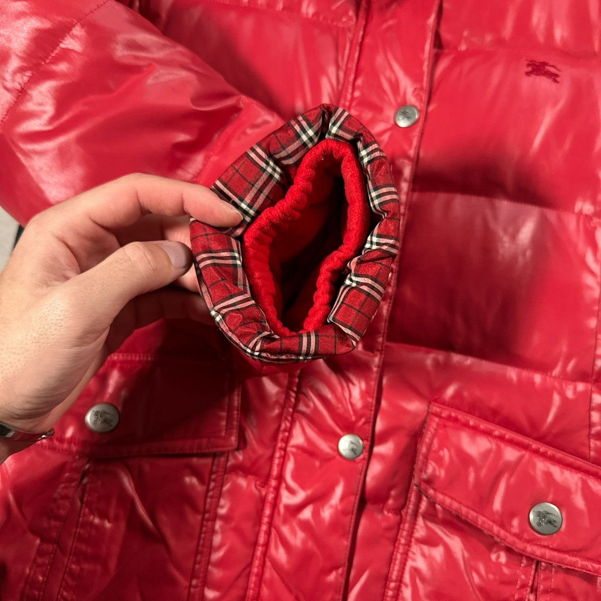Burberry 00’s Burberry Fur Hood Down Puffer Jacket Size M / US 6-8 / IT 42-44 - 7 Thumbnail