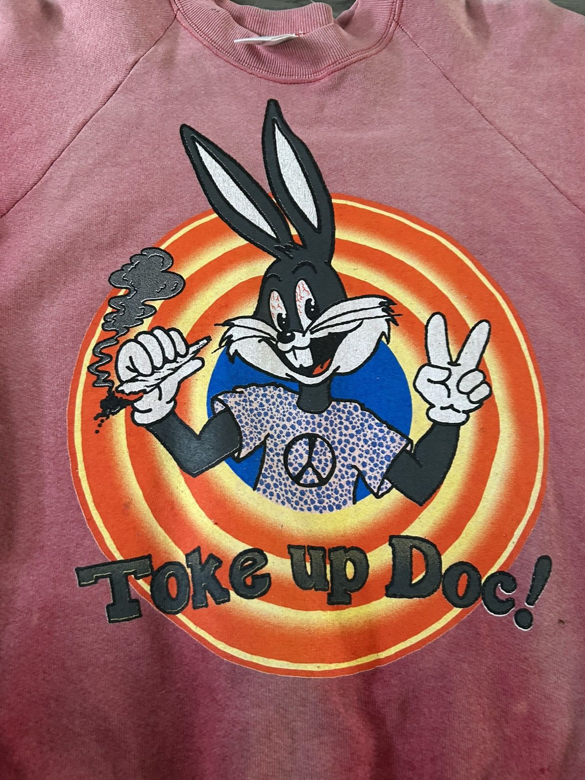 Fruit Of The Loom Vintage 80s Shroomy Tunes Parody "Toke Up Doc!”sweatshirt Size US M / EU 48-50 / 2 - 1 Thumbnail