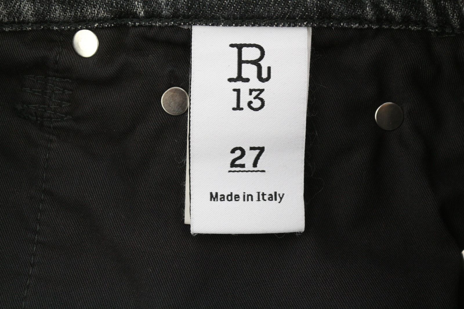 R13 JESSE 27 Vintage Grey Wide Drop Crotch Faded 85461 Size 27" / US 4 / IT 40 - 10 Thumbnail