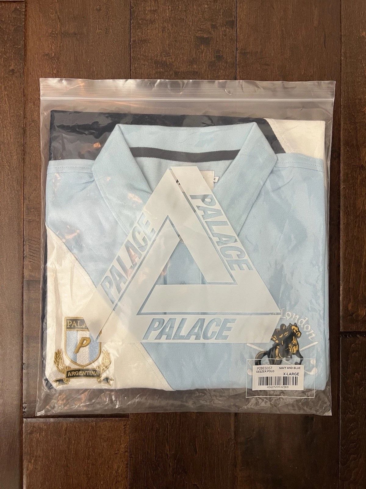 Palace Palace SS25 Geezer Polo Top Navy Blue Size XL New | Grailed