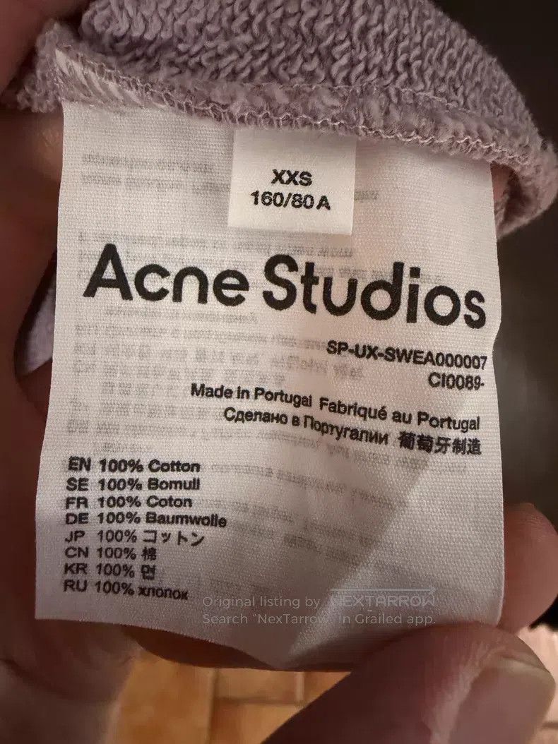 Acne Studios Acne Studios Eggplant Purple Smile Hoodie Size XXS / US 00 / IT 34 - 4 Thumbnail