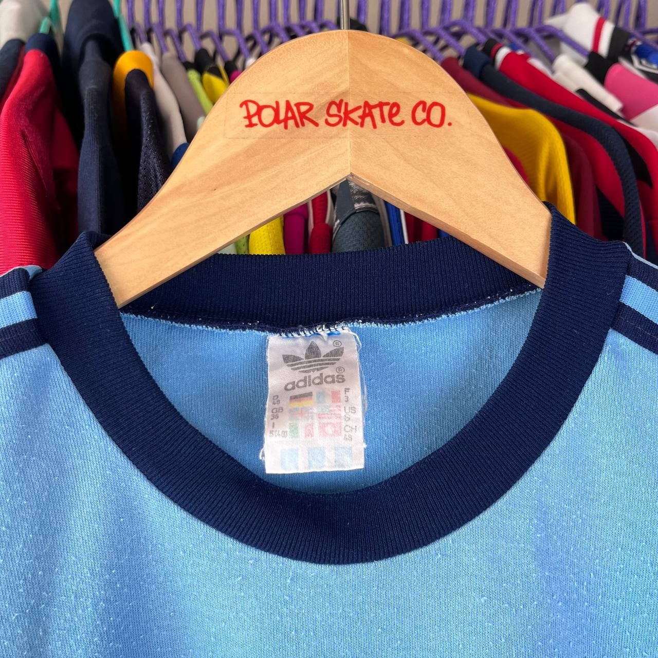 Adidas x2 80s Retro Adidas Trefoil Striped Tshirt Made in Ireland Size US S / EU 44-46 / 1 - 17 Thumbnail