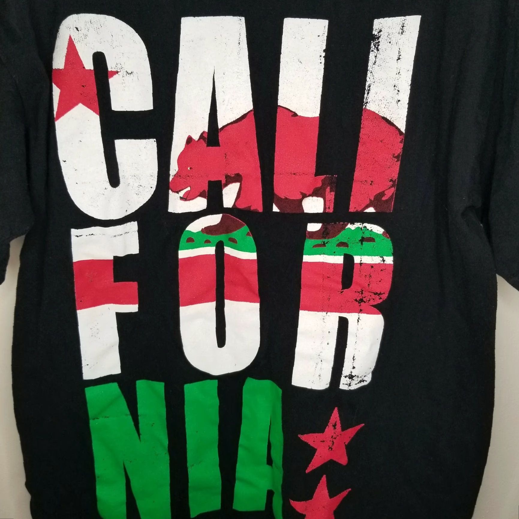 Vintage RK BLK Mens Black Short Sleeve California T-Shirt Size Large Size US L / EU 52-54 / 3 - 2 Thumbnail