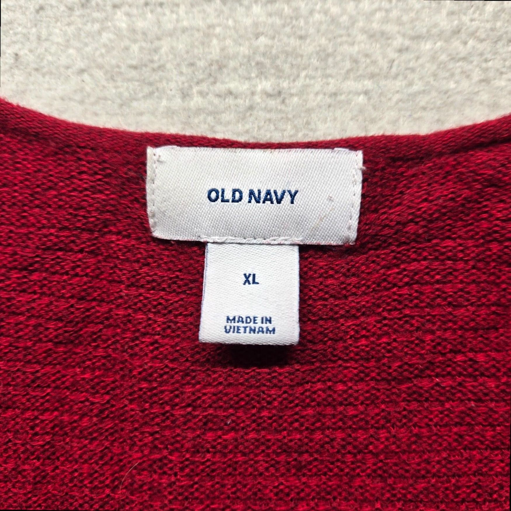 Old Navy Old Navy Women's Red Crew Neck Long Sleeve Sweater XL Adult Extra Large Cotton Size XL / US 12-14 / IT 48-50 - 3 Thumbnail