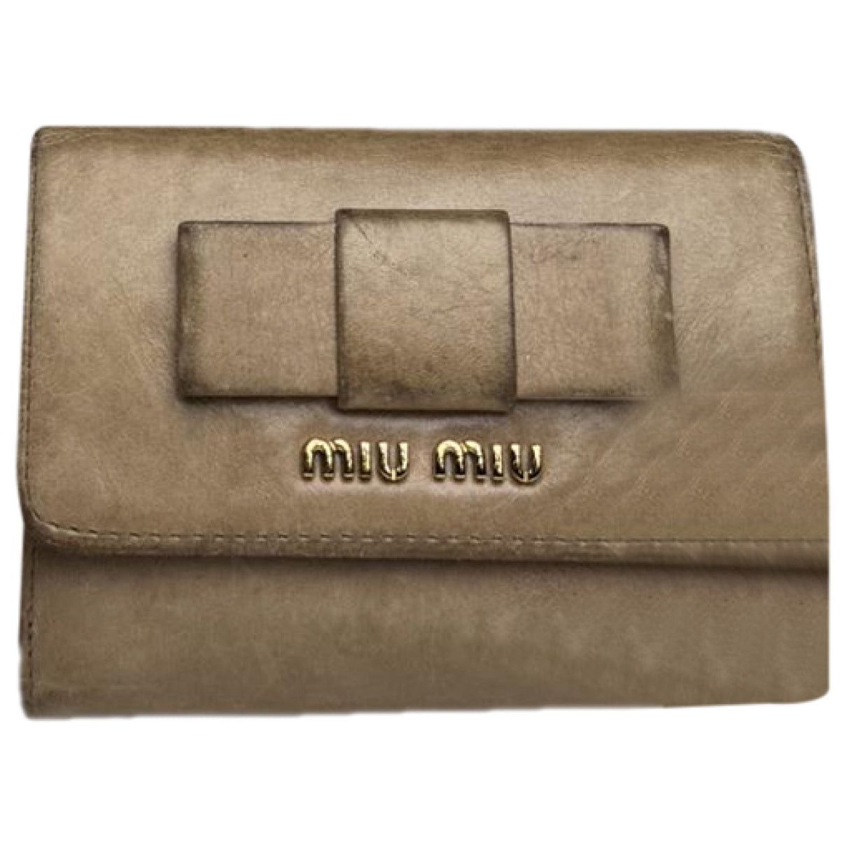 Miu Miu Camel Leather Wallet Size ONE SIZE - 1 Thumbnail