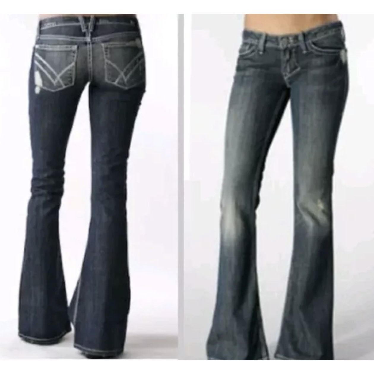 William Rast William Rast Daisy Low Rise Distressed Super Flare Jeans Size 28" / US 6 / IT 42 - 1 Thumbnail
