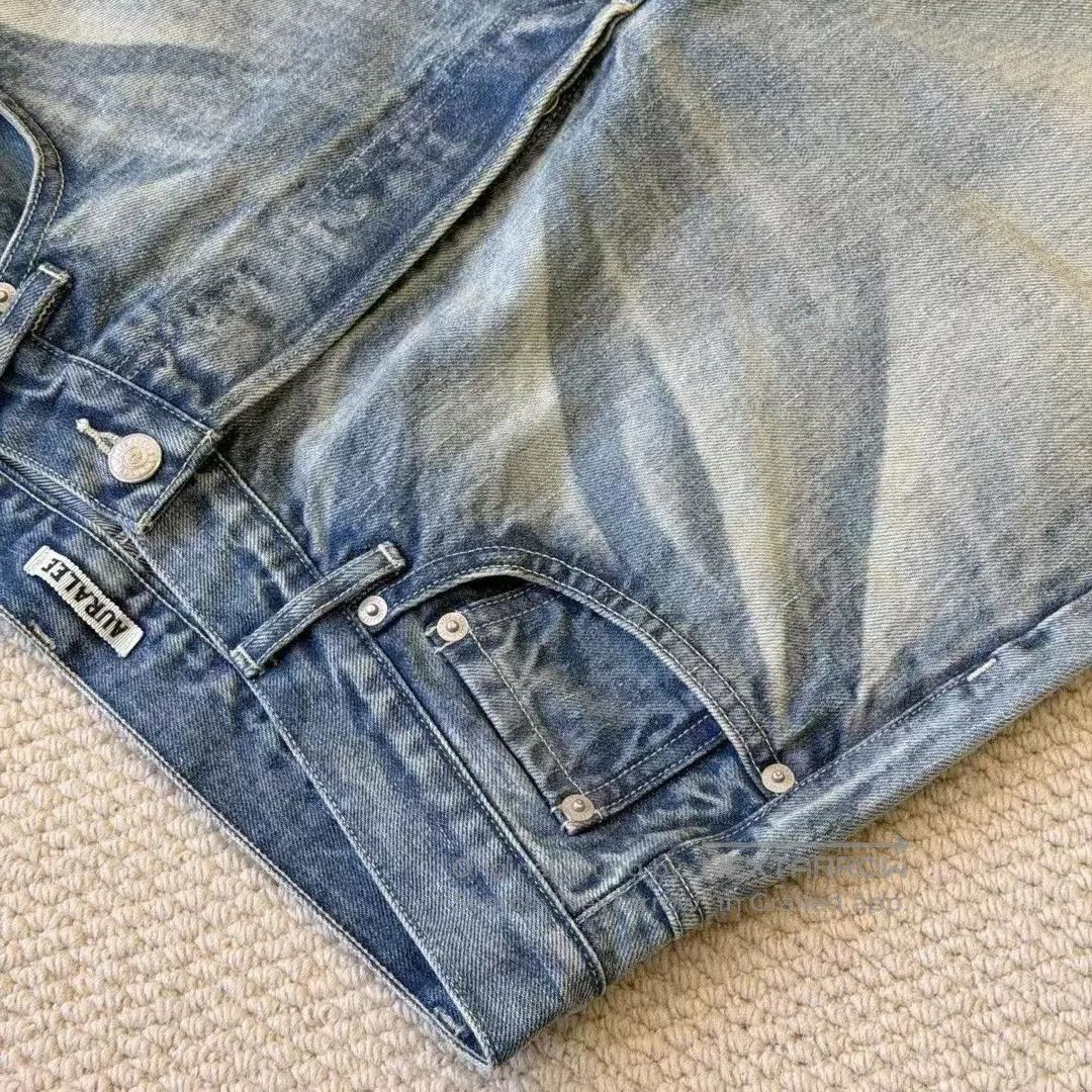 Auralee AURALEE Selvedge Faded Heavy Denim Wide Pants. Size US 32 / EU 48 - 5 Thumbnail