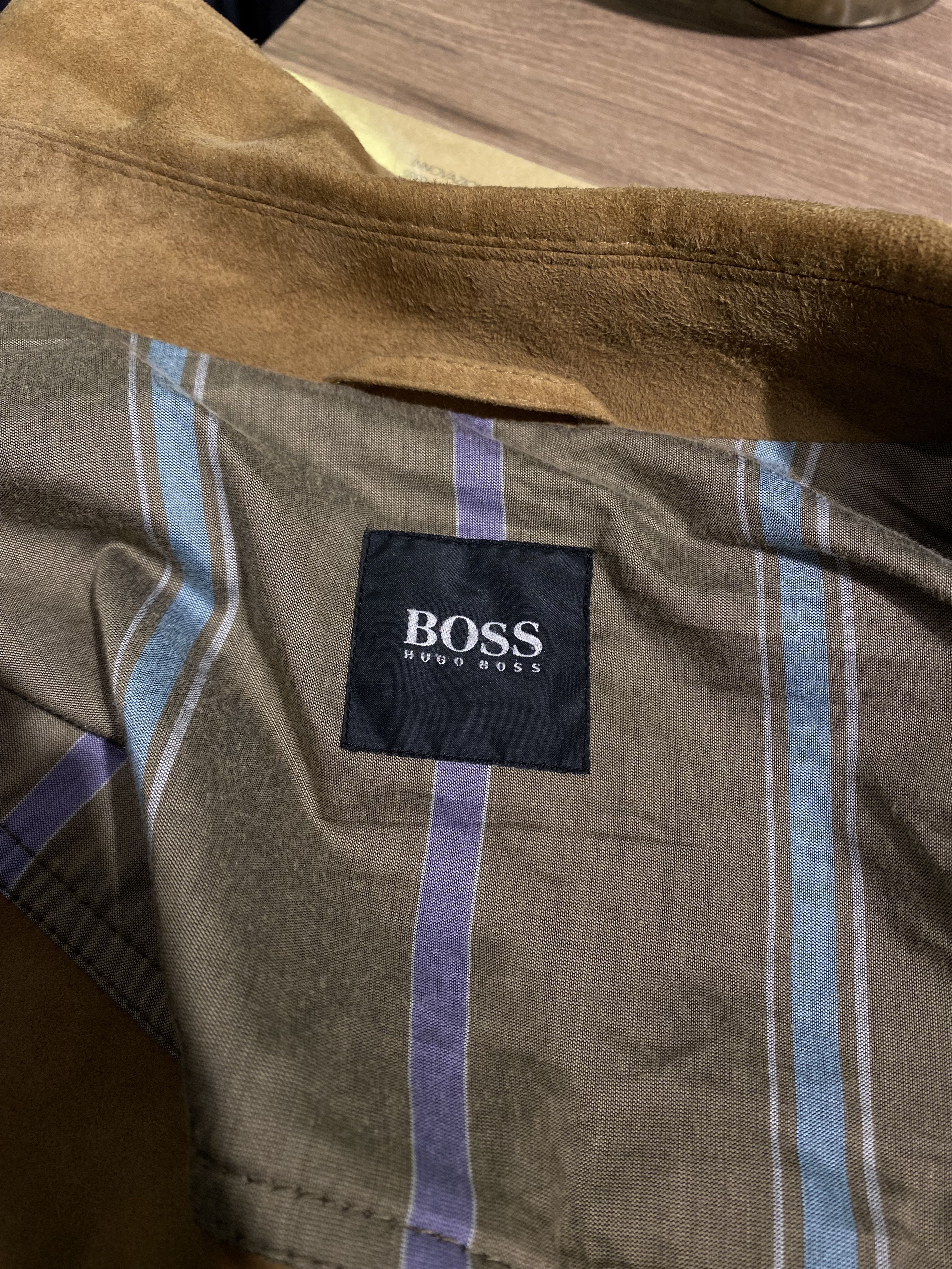 Hugo Boss Hugo Boss Vintage Goatskin Suede Craff Tan Leather Jacket Size US L / EU 52-54 / 3 - 11 Thumbnail