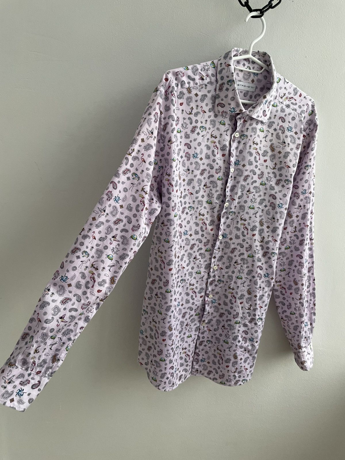 Etro Etro Milano Monogram animals print pink Shirt Size US XL / EU 56 / 4 - 4 Thumbnail