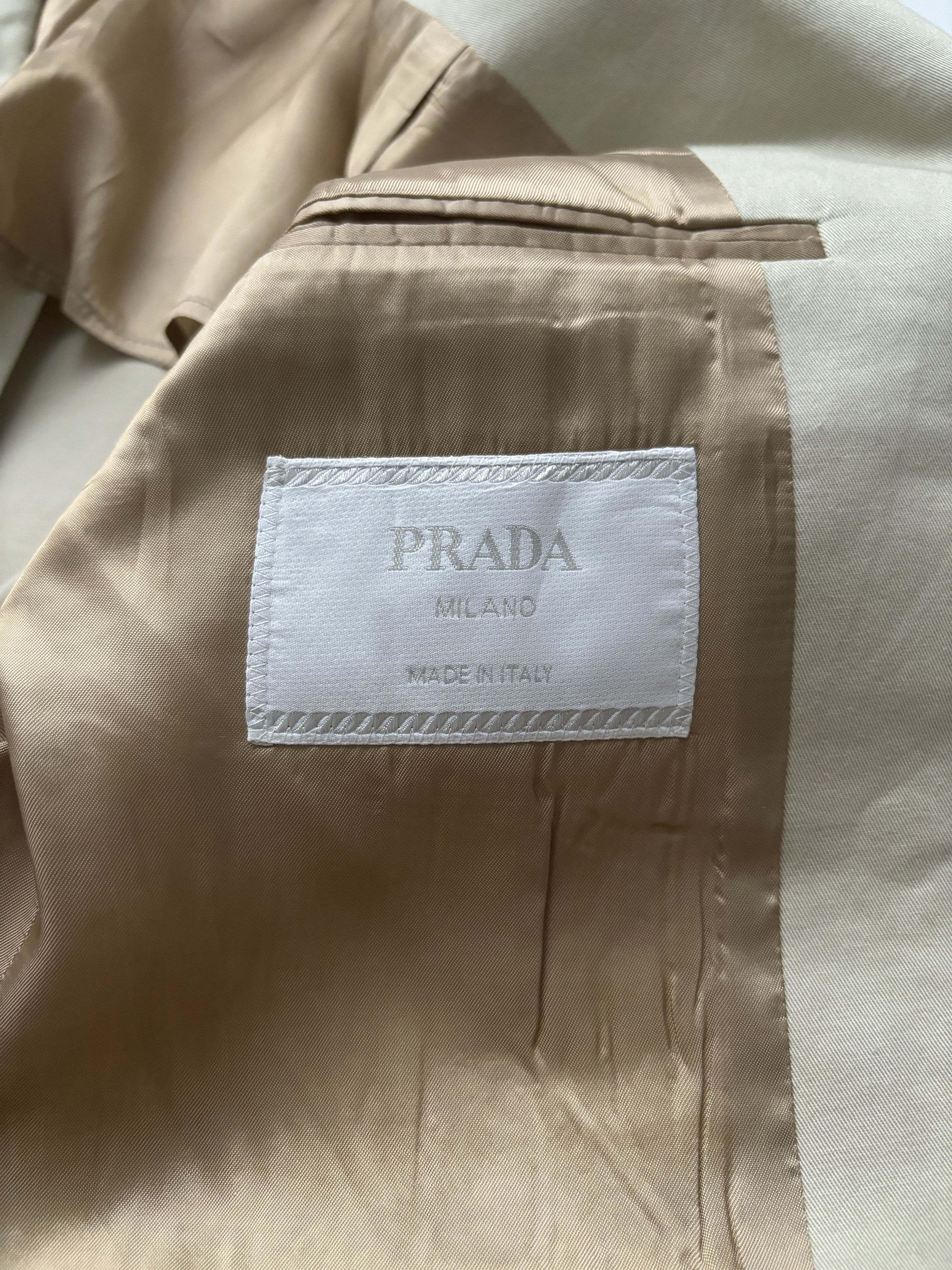 Prada ⚡️QUICK SALE⚡️Prada Beige Cotton Blazer Jacket Size US L / EU 52-54 / 3 - 3 Thumbnail